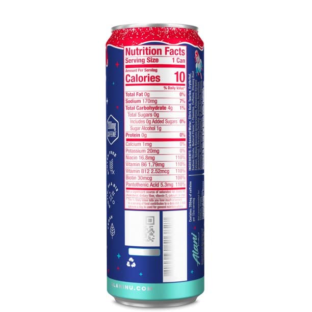 Alani Nu VARIETY PACK CHERRY TWIST, PINK SLUSH, ORANGE KISS Sugar Free, Low Calorie Energy Drinks, 200mg Caffeine, Biotin B Vitamins, Zero Sugar, 10 Calories, 12 Fl Oz Cans, 12 Pack