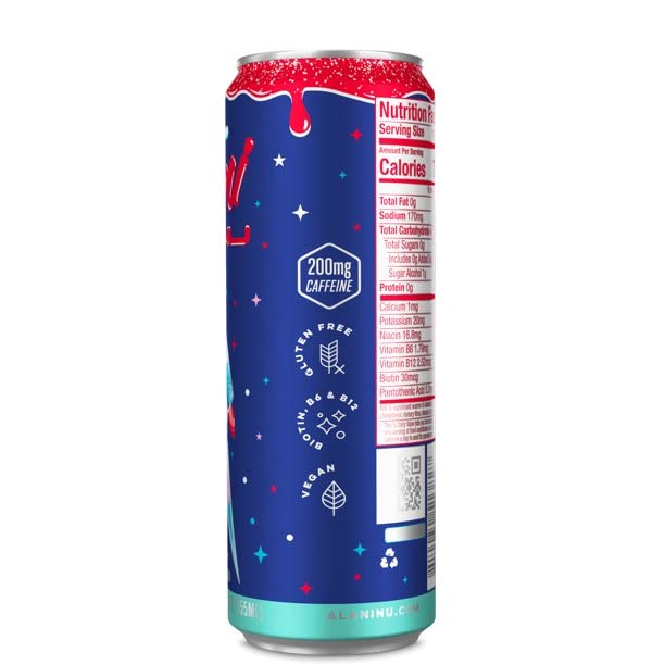 Alani Nu VARIETY PACK CHERRY TWIST, PINK SLUSH, ORANGE KISS Sugar Free, Low Calorie Energy Drinks, 200mg Caffeine, Biotin B Vitamins, Zero Sugar, 10 Calories, 12 Fl Oz Cans, 12 Pack