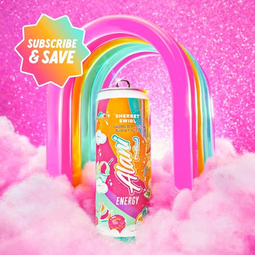 Alani Nu VARIETY PACK CHERRY TWIST, PINK SLUSH, ORANGE KISS Sugar Free, Low Calorie Energy Drinks, 200mg Caffeine, Biotin B Vitamins, Zero Sugar, 10 Calories, 12 Fl Oz Cans, 12 Pack