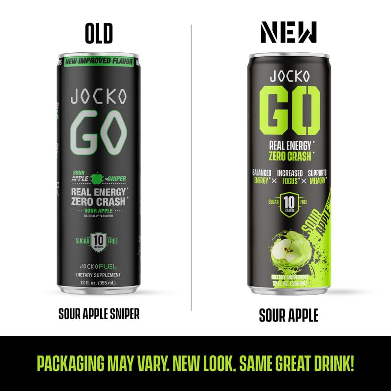Jocko GO Energy Drink (Afterburner Orange) - KETO, Vitamin B12, Vitamin B6, Electrolytes, L Theanine, Magnesium- All Natural Energy Boost, Sugar Free Nootropic Monk Fruit Blend - 12 Pack