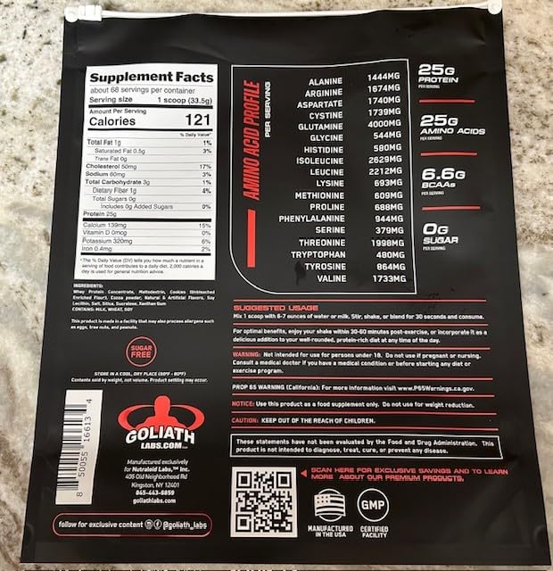 Goliath Labs GL 100% Whey Protein Powder 20 lb (Chocolate)