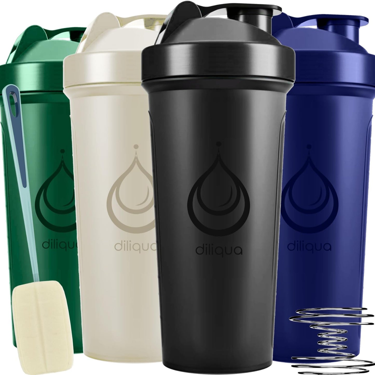 4 PACK, 20 oz Shaker Bottles for Protein Mixes | BPA-Free & Dishwasher Safe | 4 small protein shaker bottle | Shaker Cups for protein shakes | Blender Shaker Bottle Pack