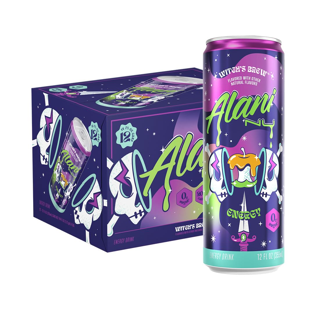Alani Nu VARIETY PACK CHERRY TWIST, PINK SLUSH, ORANGE KISS Sugar Free, Low Calorie Energy Drinks, 200mg Caffeine, Biotin B Vitamins, Zero Sugar, 10 Calories, 12 Fl Oz Cans, 12 Pack