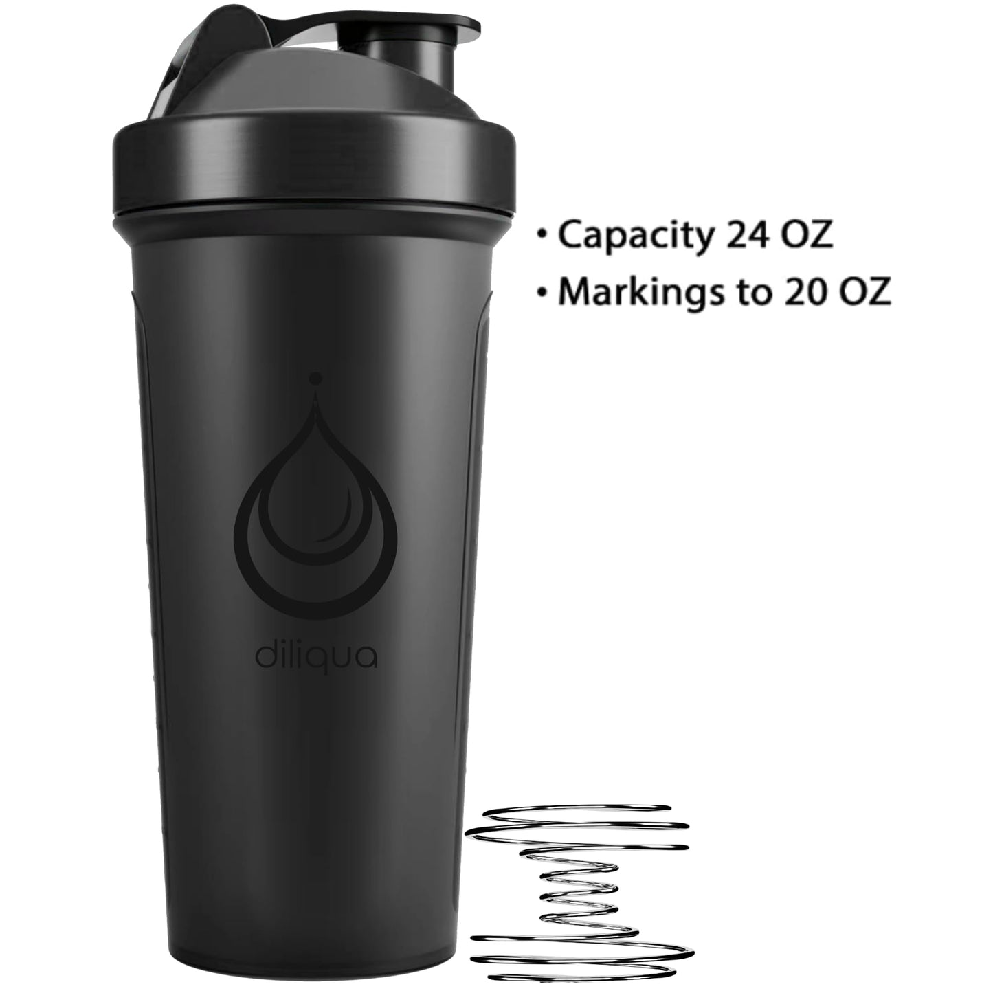 4 PACK, 20 oz Shaker Bottles for Protein Mixes | BPA-Free & Dishwasher Safe | 4 small protein shaker bottle | Shaker Cups for protein shakes | Blender Shaker Bottle Pack