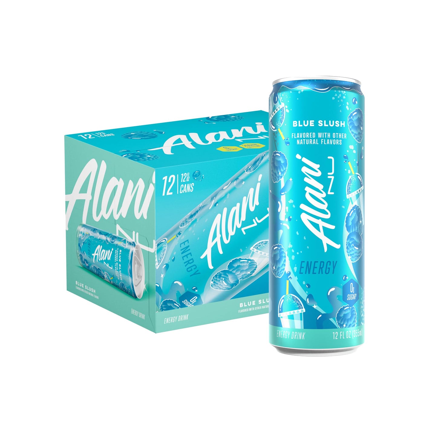 Alani Nu VARIETY PACK CHERRY TWIST, PINK SLUSH, ORANGE KISS Sugar Free, Low Calorie Energy Drinks, 200mg Caffeine, Biotin B Vitamins, Zero Sugar, 10 Calories, 12 Fl Oz Cans, 12 Pack