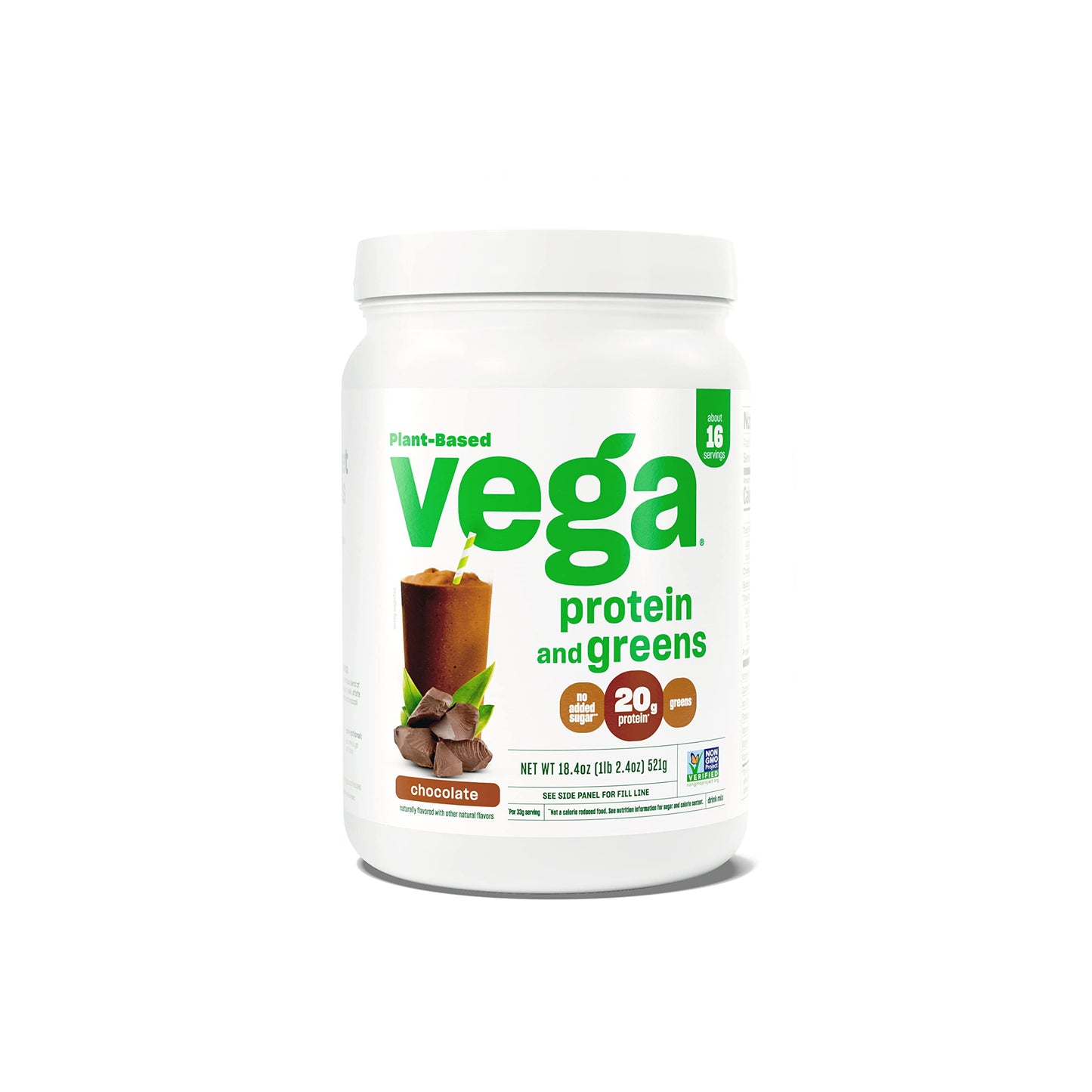 Vega Protein & Greens Powder, Chocolate, 28.7 Ounce