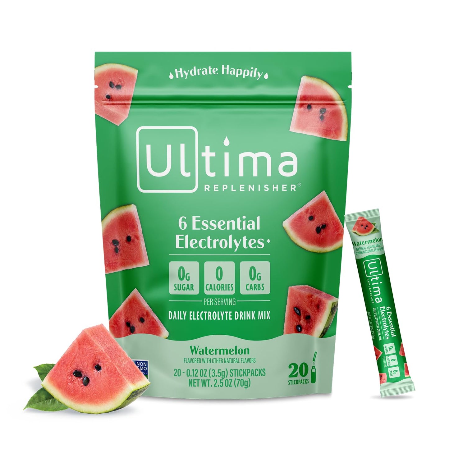 Ultima Replenisher Daily Electrolyte Powder Drink Mix – Original Variety, 20 Stickpacks – Hydration Packets with 6 Electrolytes and Minerals – Keto Friendly, Vegan, Non-GMO and Sugar-Free