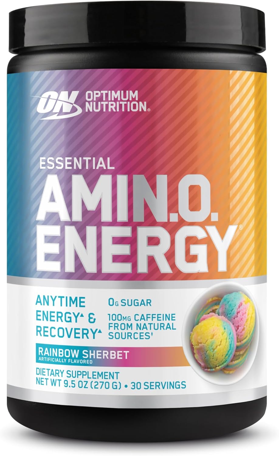 Optimum Nutrition Amino Energy - Pre Workout with Green Tea, BCAA, Amino Acids, Keto Friendly, Green Coffee Extract, Energy Powder - Blue Raspberry, 30 Servings (Packaging May Vary)