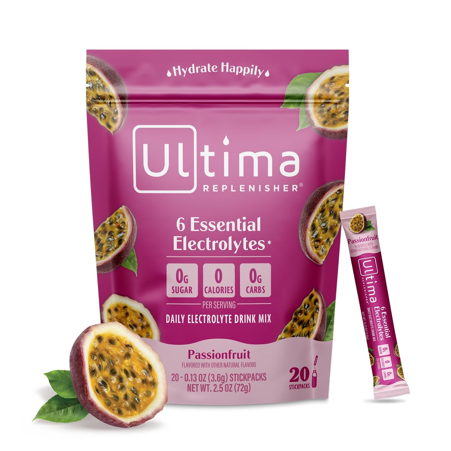 Ultima Replenisher Daily Electrolyte Powder Drink Mix – Original Variety, 20 Stickpacks – Hydration Packets with 6 Electrolytes and Minerals – Keto Friendly, Vegan, Non-GMO and Sugar-Free
