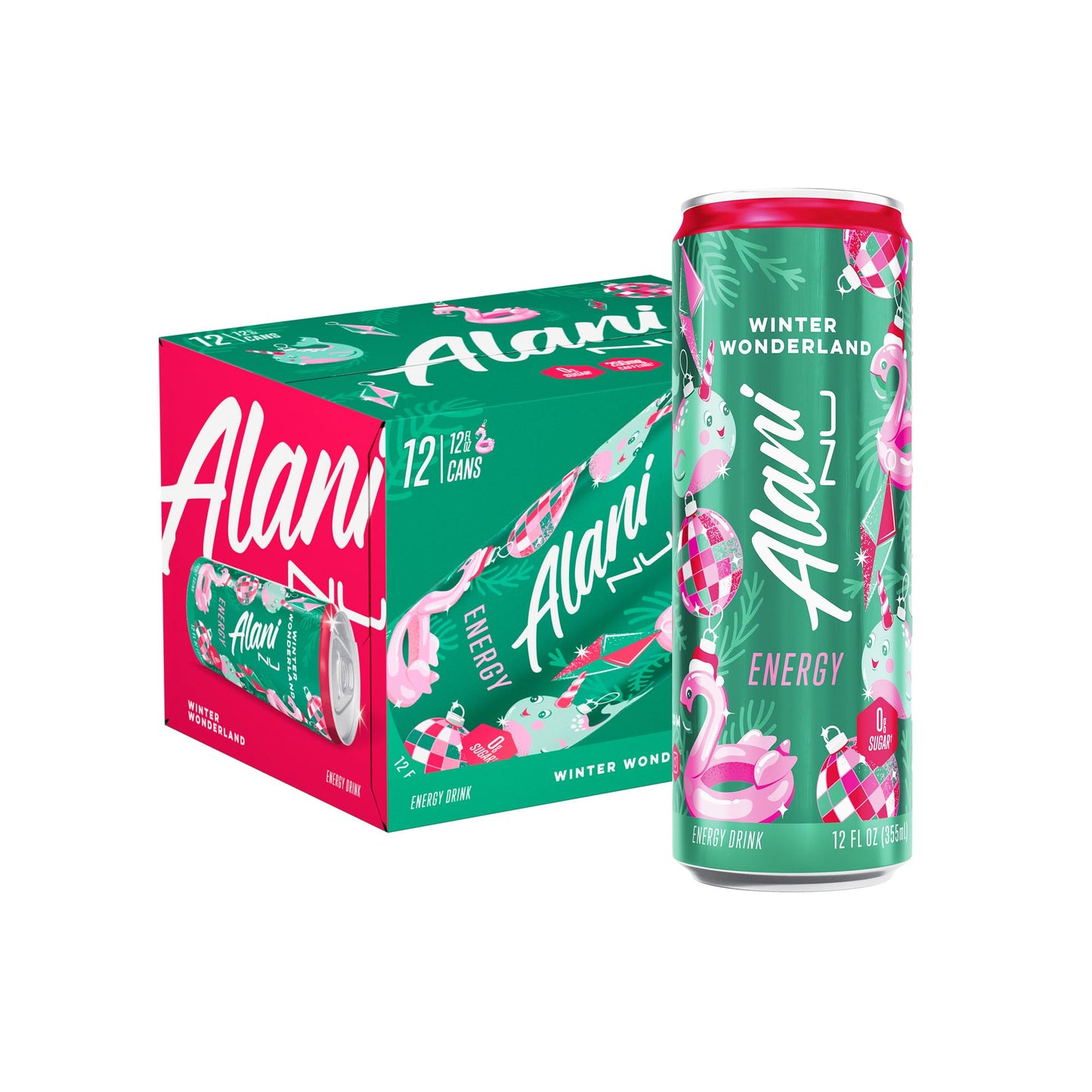 Alani Nu VARIETY PACK CHERRY TWIST, PINK SLUSH, ORANGE KISS Sugar Free, Low Calorie Energy Drinks, 200mg Caffeine, Biotin B Vitamins, Zero Sugar, 10 Calories, 12 Fl Oz Cans, 12 Pack