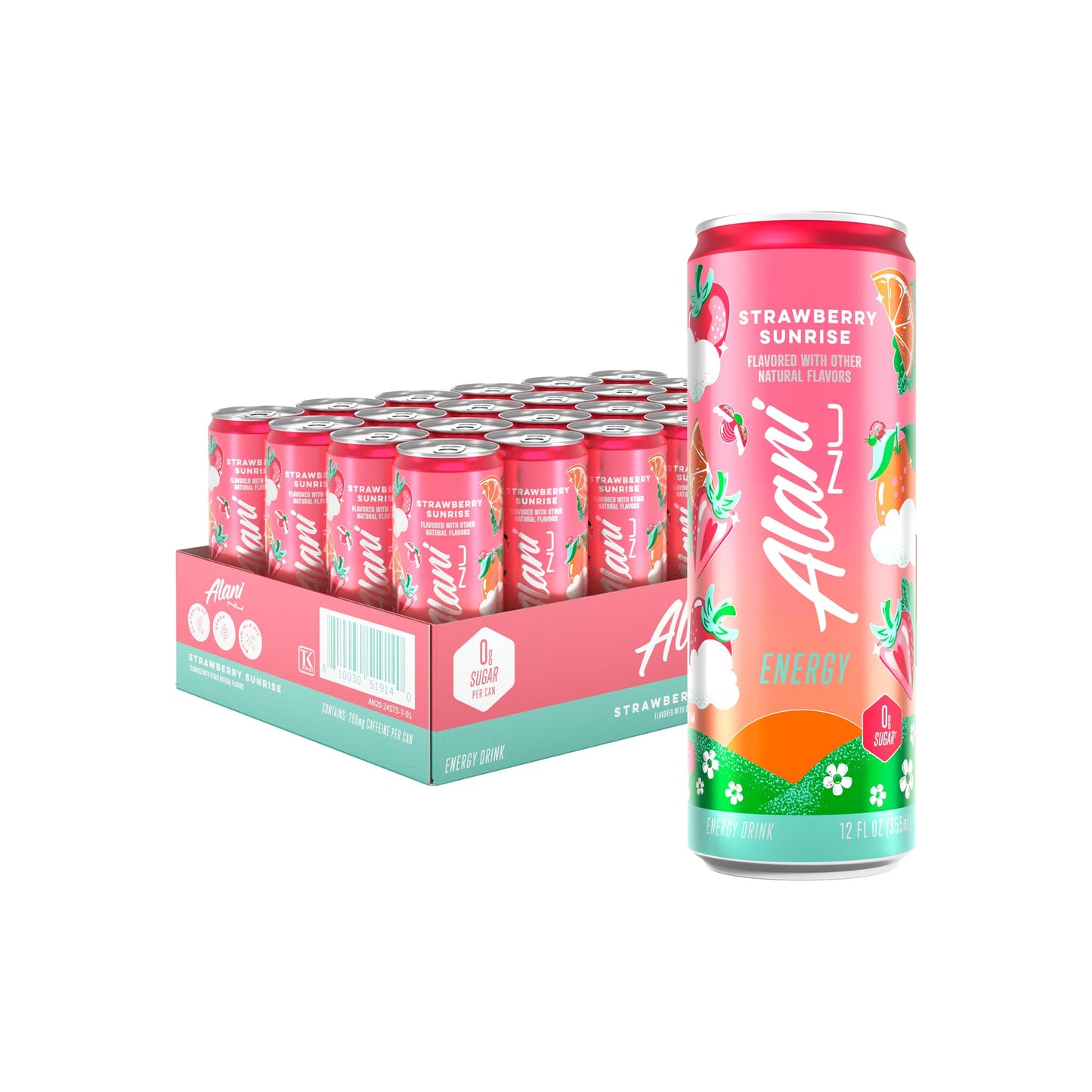 Alani Nu VARIETY PACK CHERRY TWIST, PINK SLUSH, ORANGE KISS Sugar Free, Low Calorie Energy Drinks, 200mg Caffeine, Biotin B Vitamins, Zero Sugar, 10 Calories, 12 Fl Oz Cans, 12 Pack