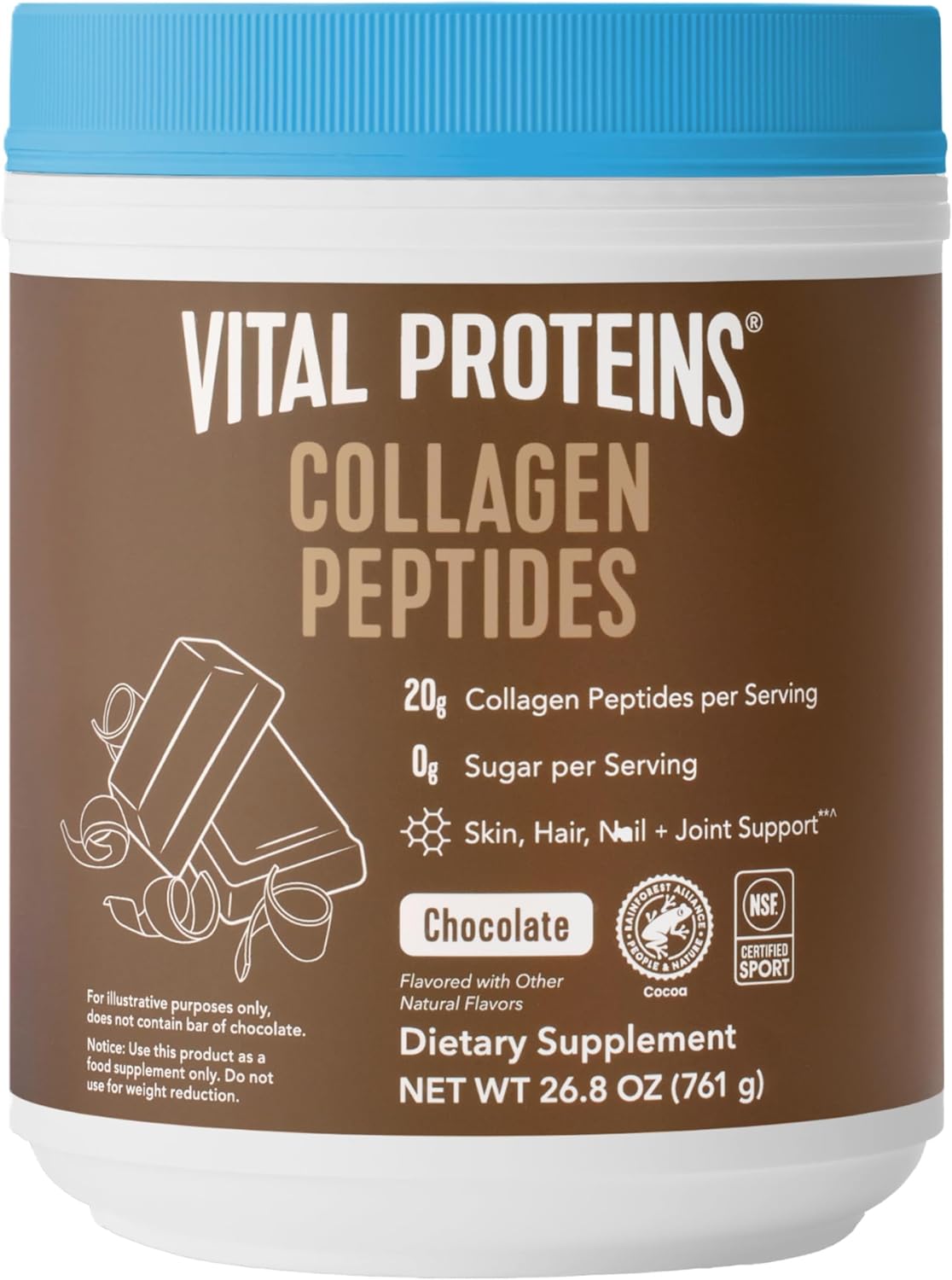 Vital Proteins Collagen Peptides Powder - Grass Fed Collagen Peptides for Hair, Nail, Skin, Bone & Joint Health, Unflavored, 9.33oz