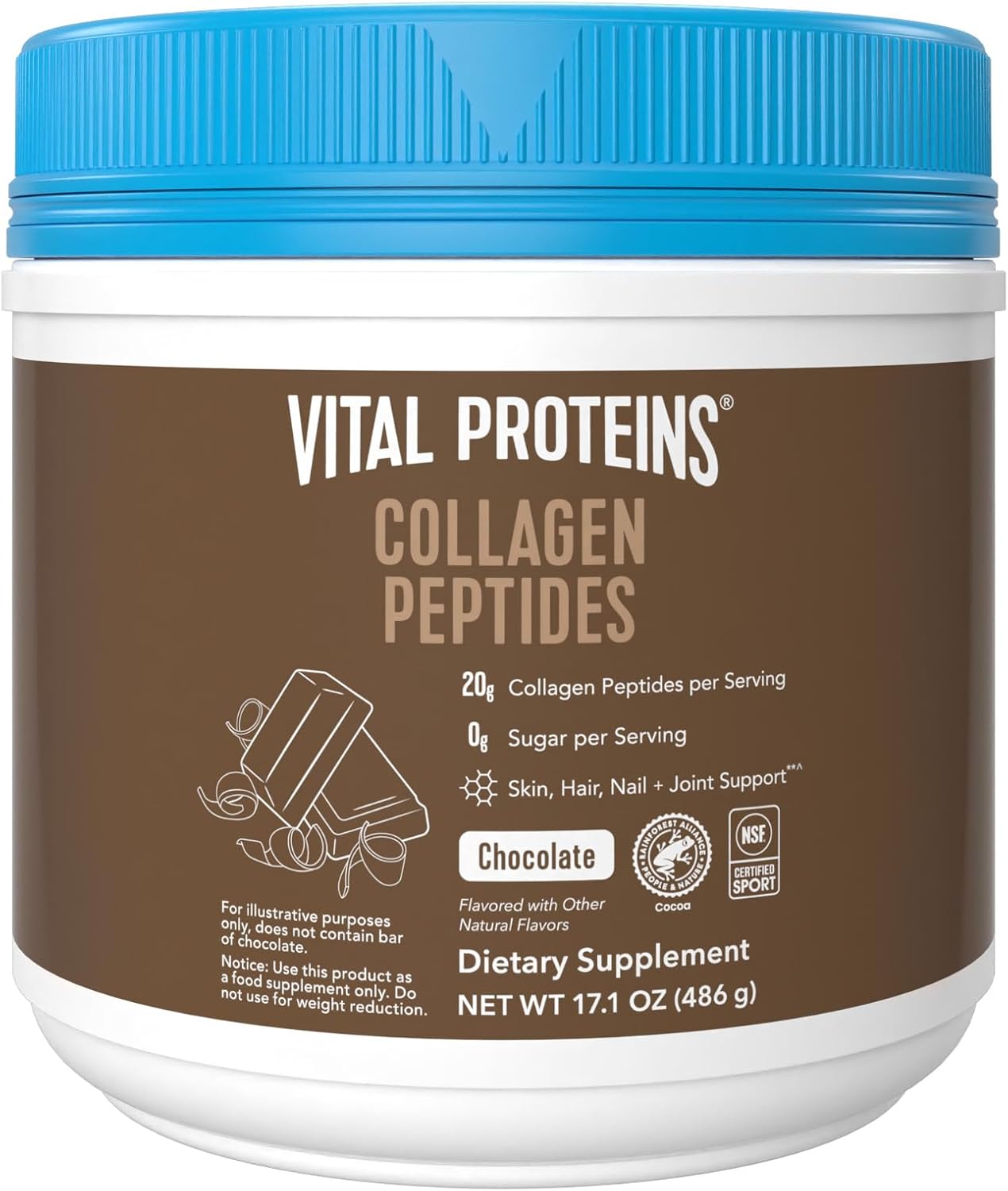 Vital Proteins Collagen Peptides Powder - Grass Fed Collagen Peptides for Hair, Nail, Skin, Bone & Joint Health, Unflavored, 9.33oz