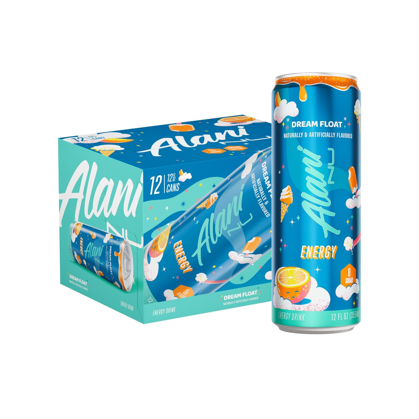 Alani Nu VARIETY PACK CHERRY TWIST, PINK SLUSH, ORANGE KISS Sugar Free, Low Calorie Energy Drinks, 200mg Caffeine, Biotin B Vitamins, Zero Sugar, 10 Calories, 12 Fl Oz Cans, 12 Pack