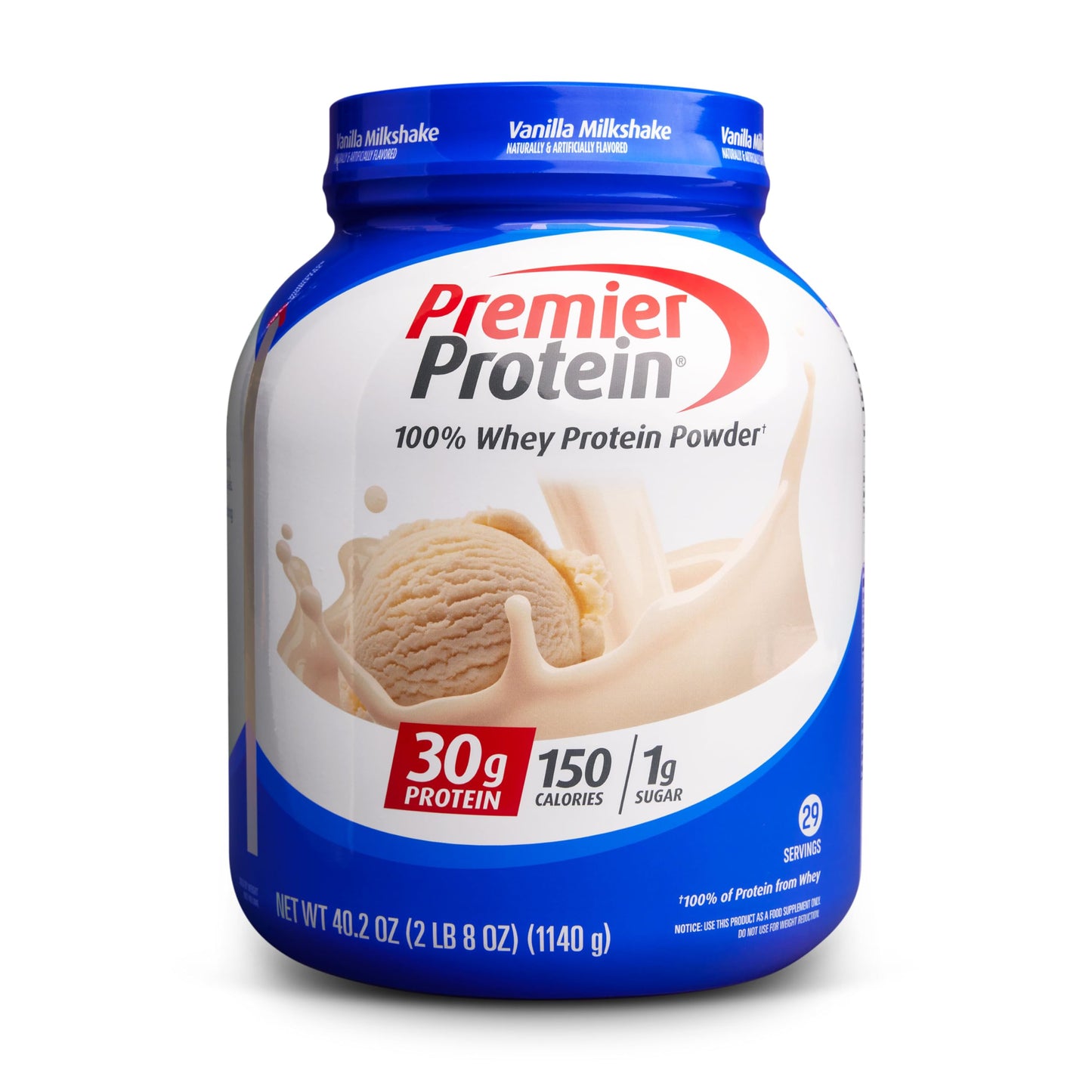 Premier Protein Powder, Chocolate Milkshake, 30g Protein, 1g Sugar, 100% Whey Protein, Keto Friendly, No Soy Ingredients, Gluten Free, 17 Servings, 24.5 Ounce (Pack of 1)
