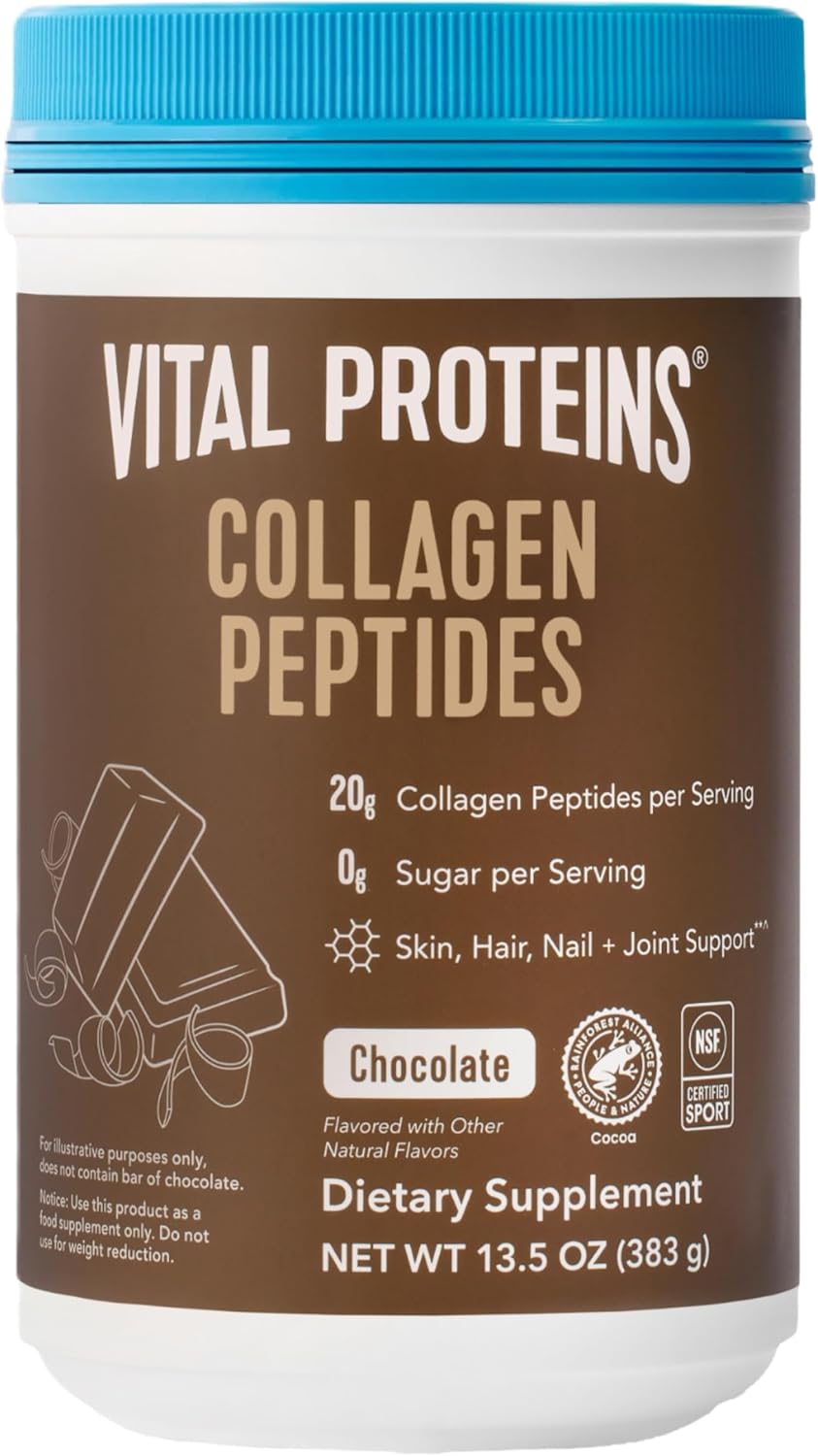 Vital Proteins Collagen Peptides Powder - Grass Fed Collagen Peptides for Hair, Nail, Skin, Bone & Joint Health, Unflavored, 9.33oz