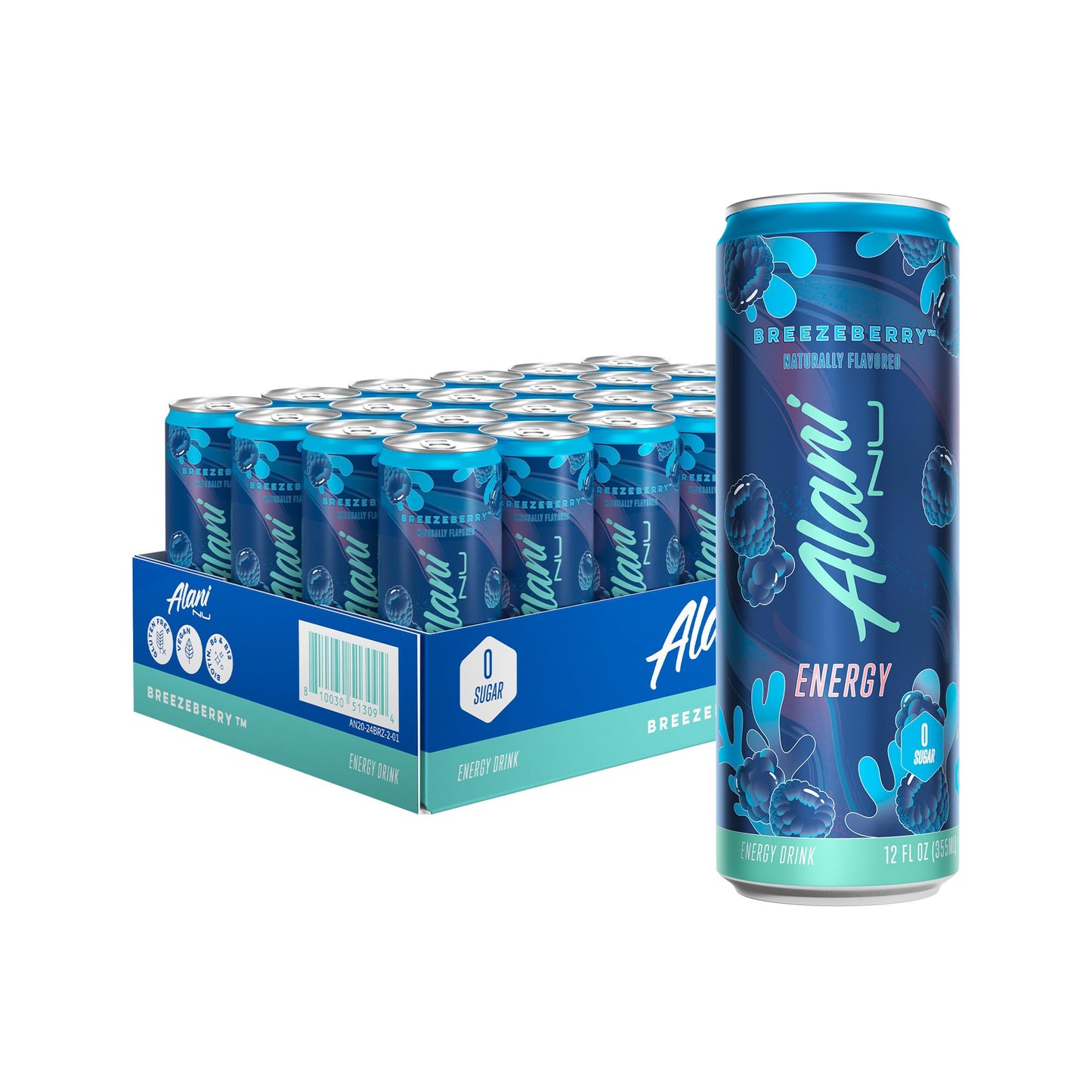 Alani Nu VARIETY PACK CHERRY TWIST, PINK SLUSH, ORANGE KISS Sugar Free, Low Calorie Energy Drinks, 200mg Caffeine, Biotin B Vitamins, Zero Sugar, 10 Calories, 12 Fl Oz Cans, 12 Pack