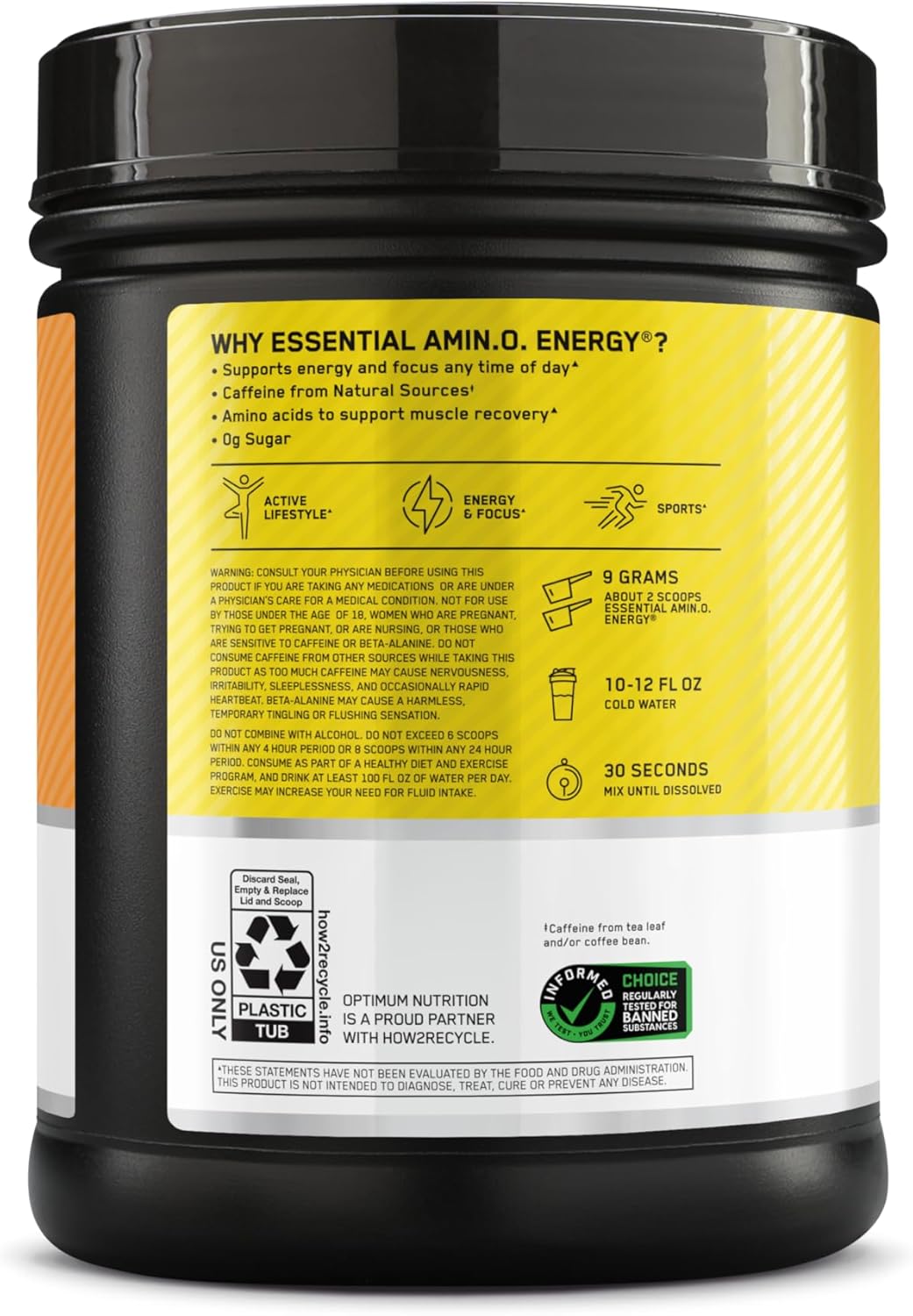 Optimum Nutrition Amino Energy - Pre Workout with Green Tea, BCAA, Amino Acids, Keto Friendly, Green Coffee Extract, Energy Powder - Blue Raspberry, 30 Servings (Packaging May Vary)