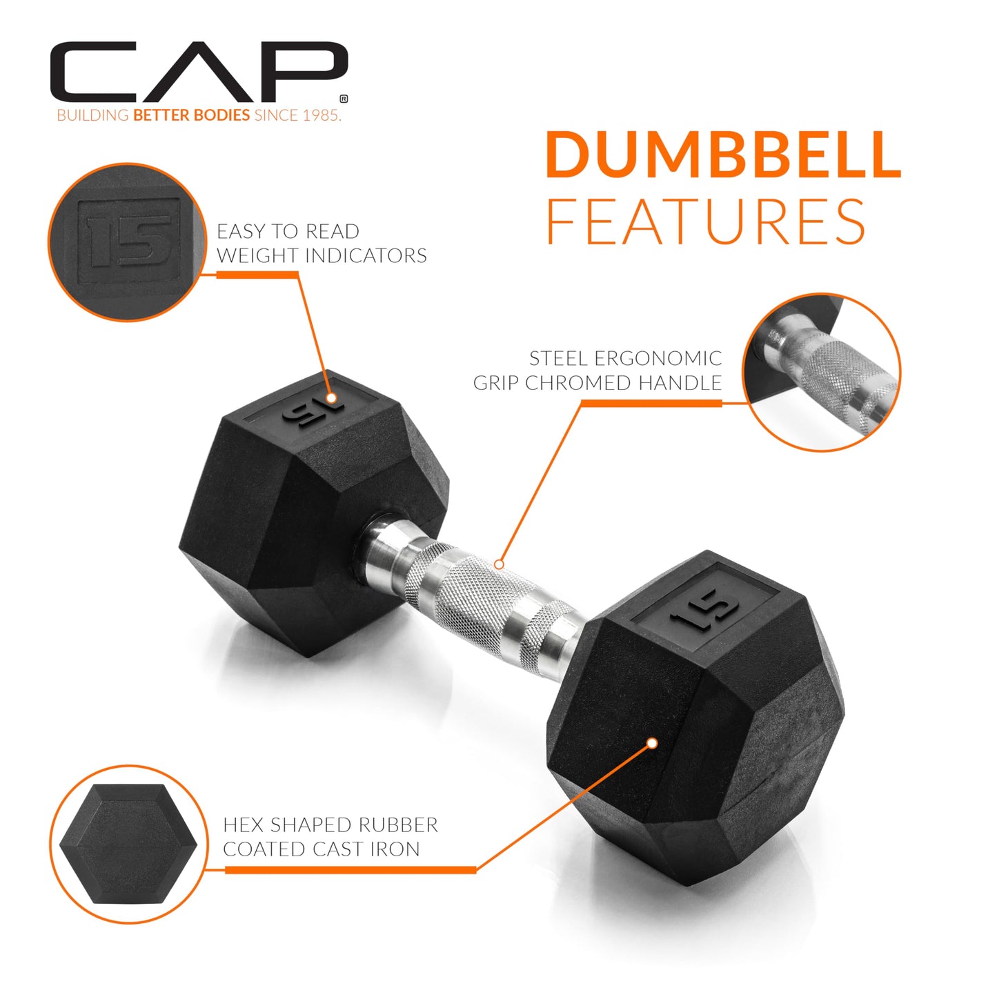 CAP Barbell Dumbbell Set with Rack | Multiple Options in 150lbs and 210lbs