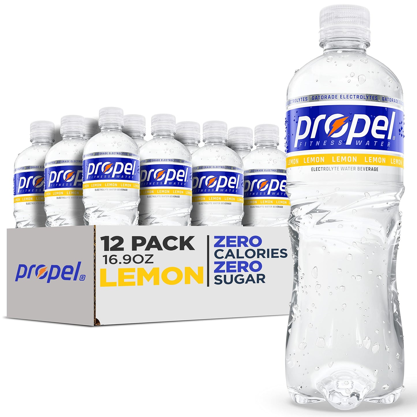 Propel, Kiwi Strawberry, Zero Calorie Sports Drinking Water with Electrolytes and Vitamins C&E, 16.9 Fl Oz (Pack of 12) - Packaging May Vary