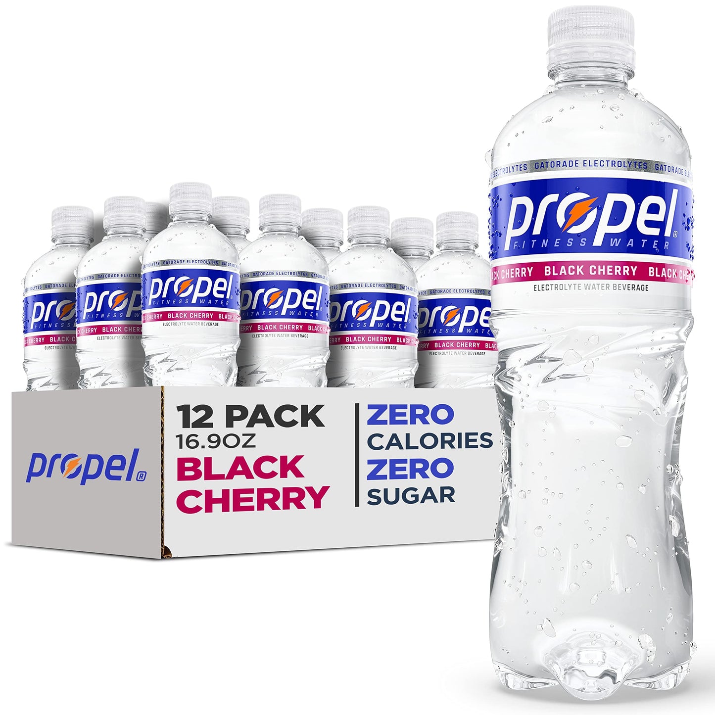 Propel, Kiwi Strawberry, Zero Calorie Sports Drinking Water with Electrolytes and Vitamins C&E, 16.9 Fl Oz (Pack of 12) - Packaging May Vary