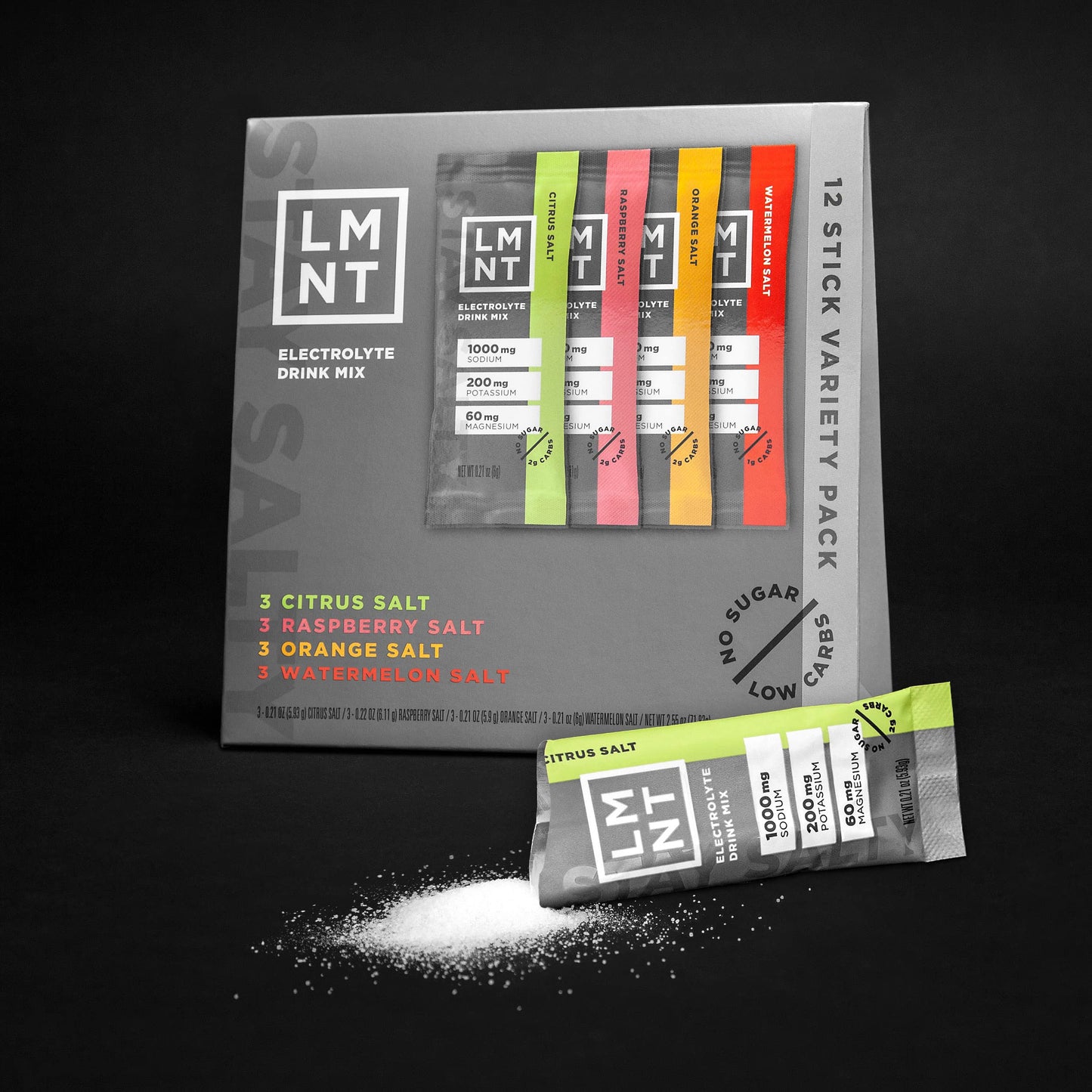LMNT Zero Sugar Electrolytes - Raspberry Salt | Drink Mix | 30-Count