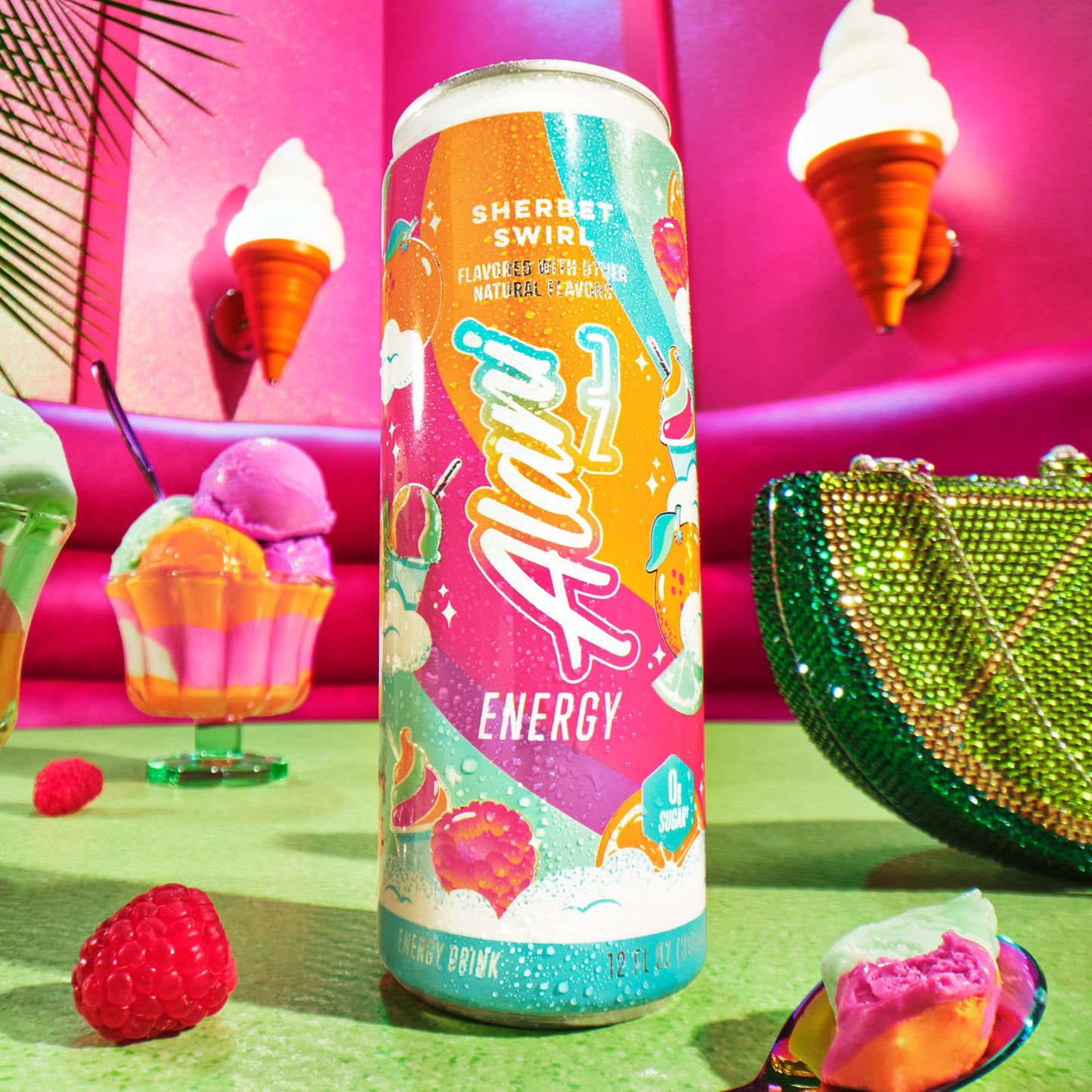 Alani Nu VARIETY PACK CHERRY TWIST, PINK SLUSH, ORANGE KISS Sugar Free, Low Calorie Energy Drinks, 200mg Caffeine, Biotin B Vitamins, Zero Sugar, 10 Calories, 12 Fl Oz Cans, 12 Pack