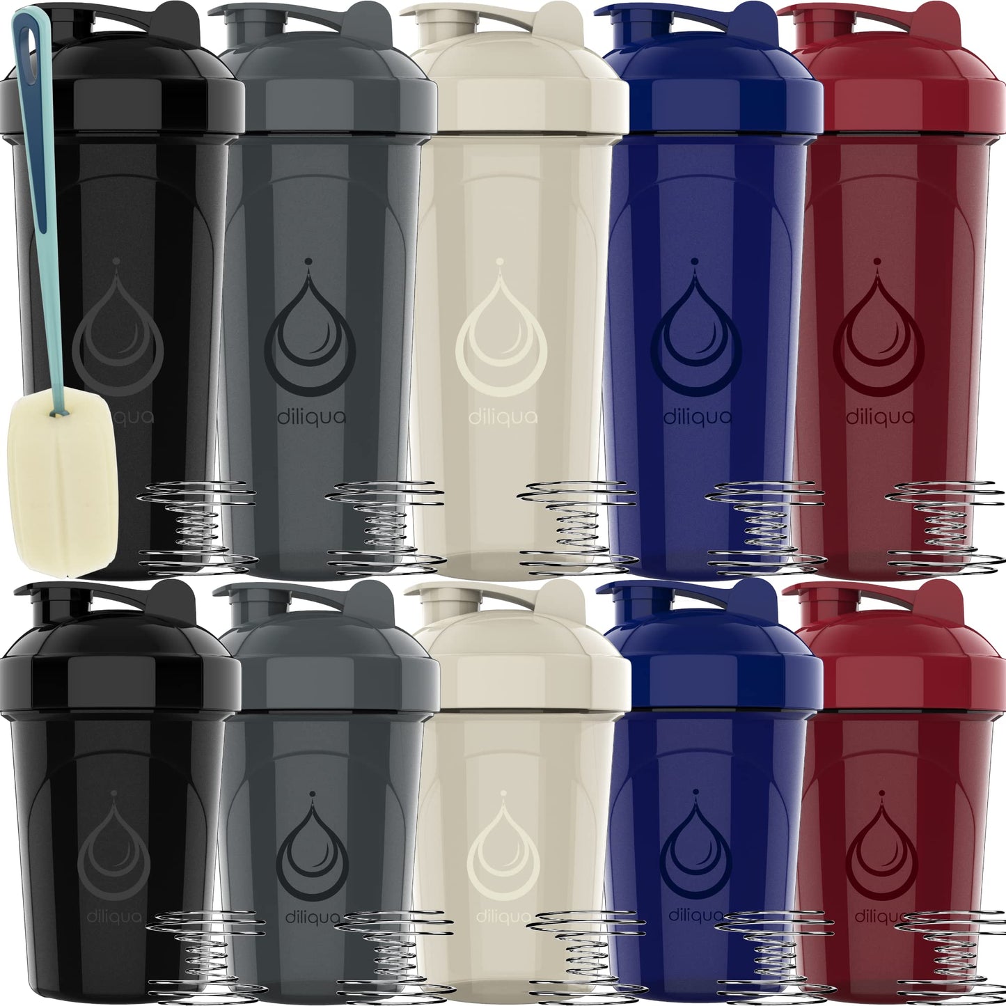 4 PACK, 20 oz Shaker Bottles for Protein Mixes | BPA-Free & Dishwasher Safe | 4 small protein shaker bottle | Shaker Cups for protein shakes | Blender Shaker Bottle Pack