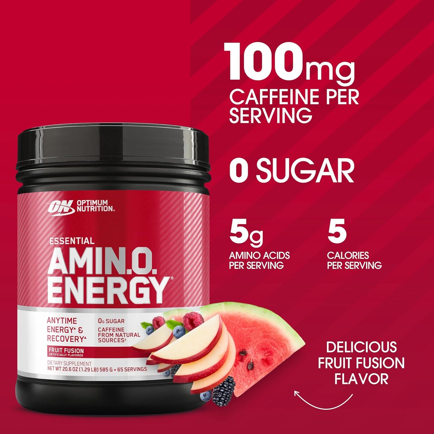 Optimum Nutrition Amino Energy - Pre Workout with Green Tea, BCAA, Amino Acids, Keto Friendly, Green Coffee Extract, Energy Powder - Blue Raspberry, 30 Servings (Packaging May Vary)