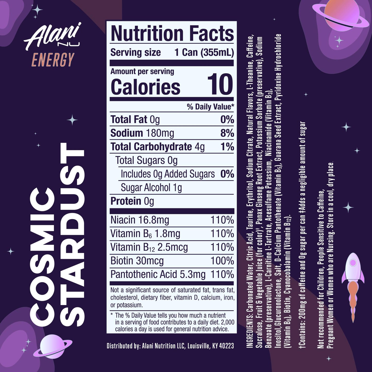 Alani Nu VARIETY PACK CHERRY TWIST, PINK SLUSH, ORANGE KISS Sugar Free, Low Calorie Energy Drinks, 200mg Caffeine, Biotin B Vitamins, Zero Sugar, 10 Calories, 12 Fl Oz Cans, 12 Pack