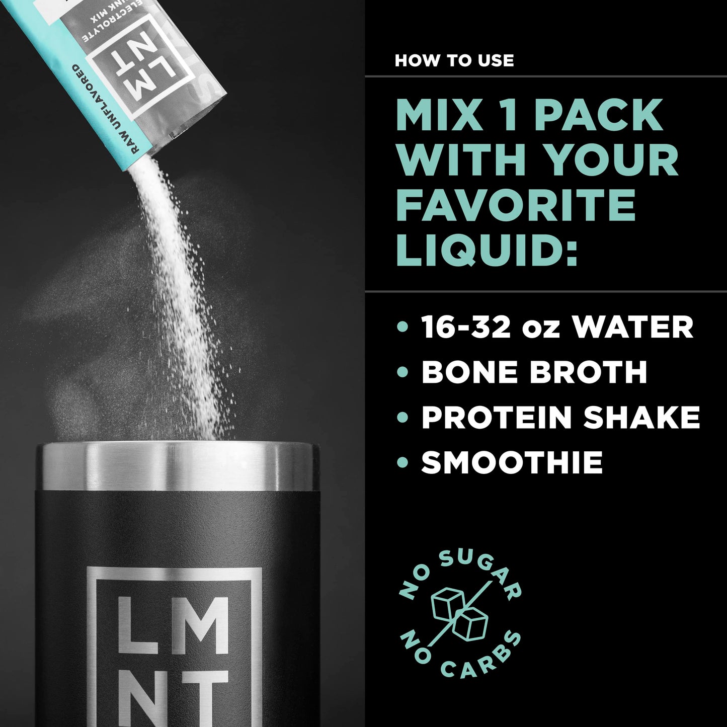 LMNT Zero Sugar Electrolytes - Raspberry Salt | Drink Mix | 30-Count