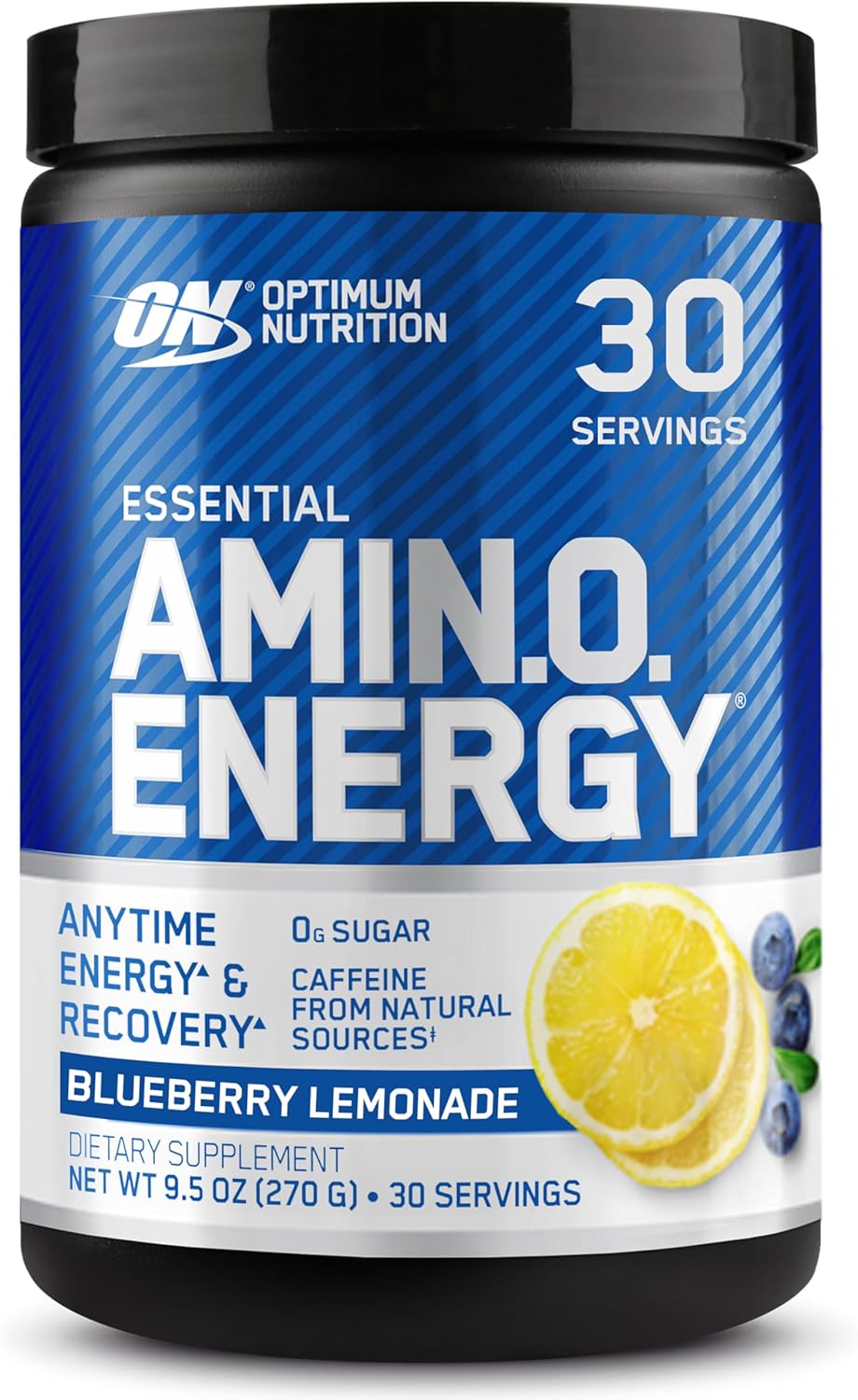 Optimum Nutrition Amino Energy - Pre Workout with Green Tea, BCAA, Amino Acids, Keto Friendly, Green Coffee Extract, Energy Powder - Blue Raspberry, 30 Servings (Packaging May Vary)