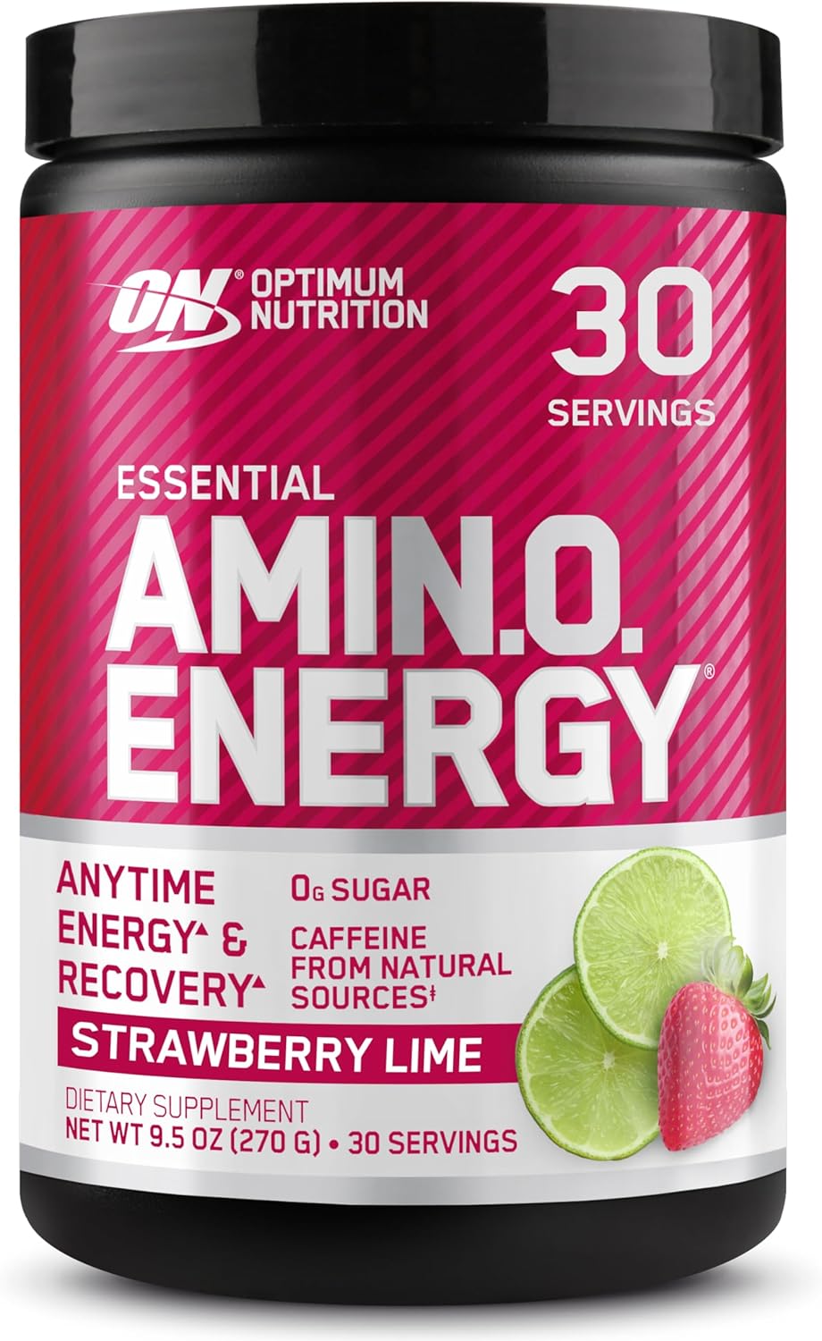 Optimum Nutrition Amino Energy - Pre Workout with Green Tea, BCAA, Amino Acids, Keto Friendly, Green Coffee Extract, Energy Powder - Blue Raspberry, 30 Servings (Packaging May Vary)