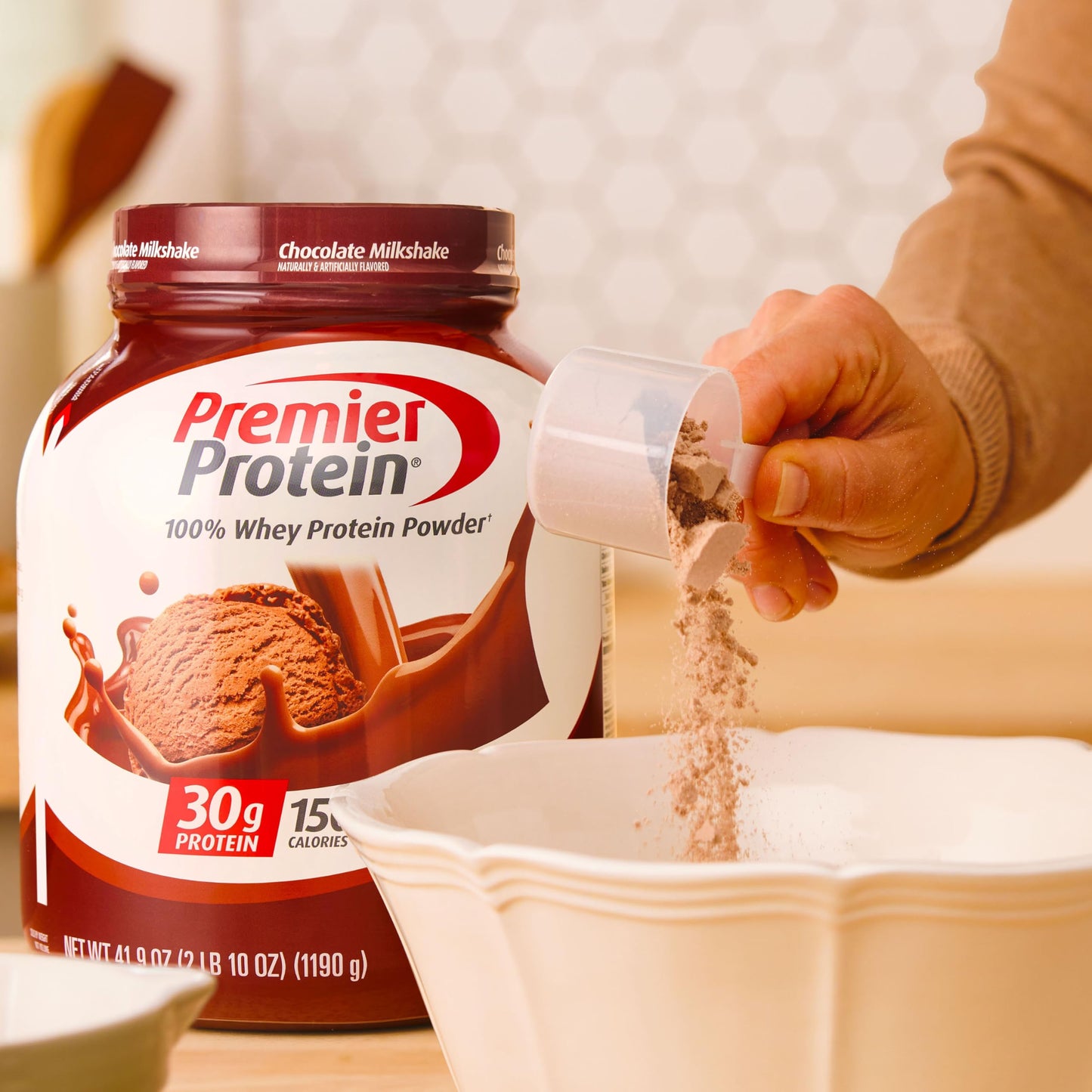 Premier Protein Powder, Chocolate Milkshake, 30g Protein, 1g Sugar, 100% Whey Protein, Keto Friendly, No Soy Ingredients, Gluten Free, 17 Servings, 24.5 Ounce (Pack of 1)