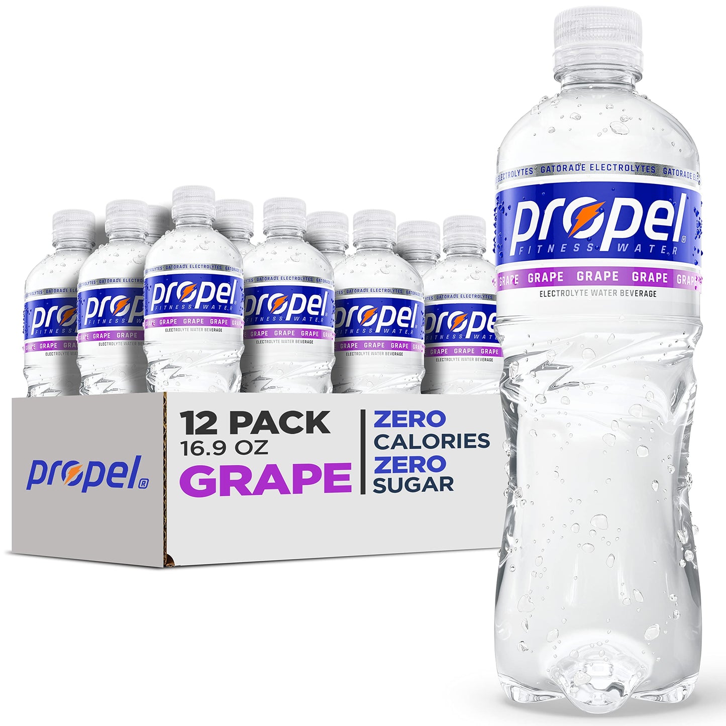 Propel, Kiwi Strawberry, Zero Calorie Sports Drinking Water with Electrolytes and Vitamins C&E, 16.9 Fl Oz (Pack of 12) - Packaging May Vary