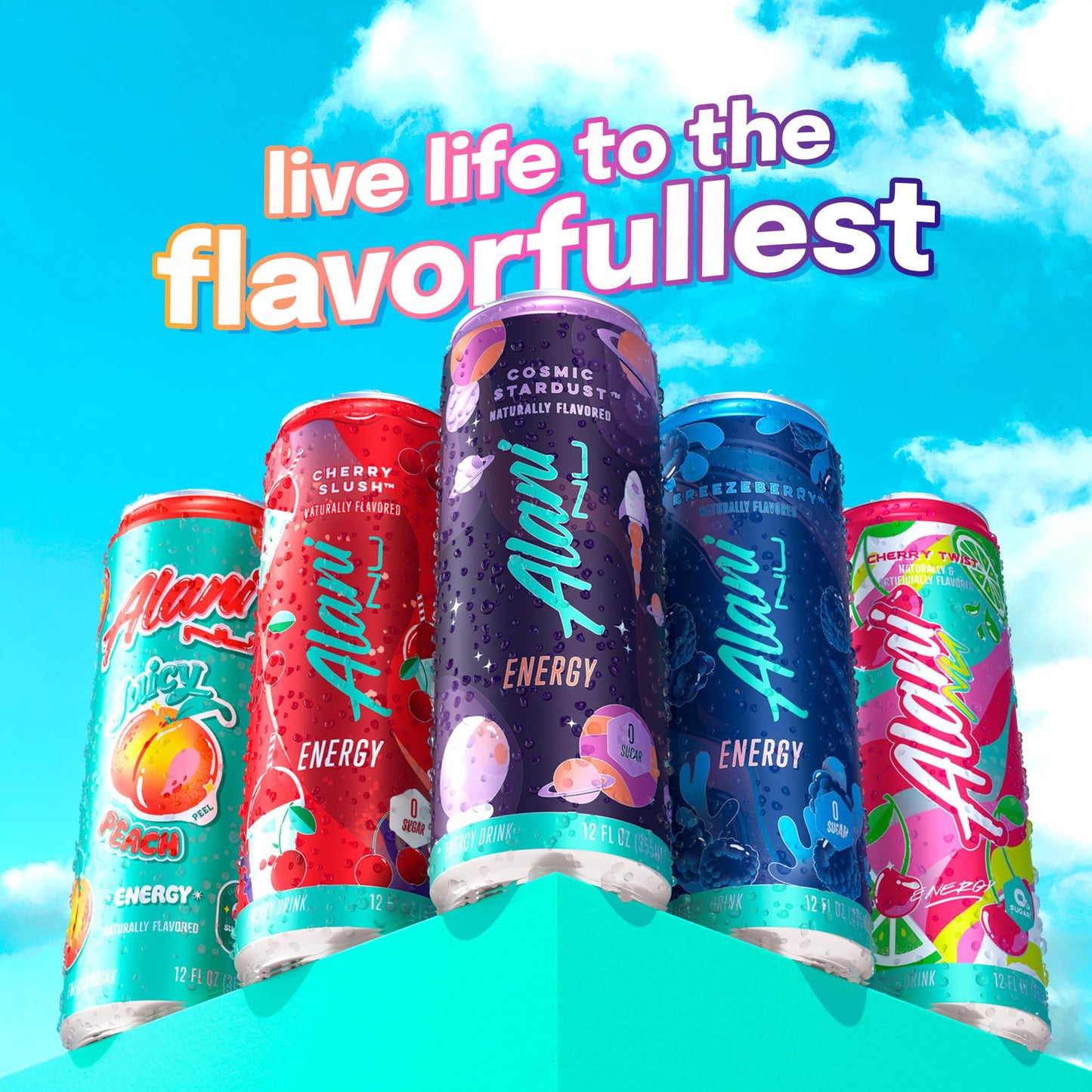 Alani Nu VARIETY PACK CHERRY TWIST, PINK SLUSH, ORANGE KISS Sugar Free, Low Calorie Energy Drinks, 200mg Caffeine, Biotin B Vitamins, Zero Sugar, 10 Calories, 12 Fl Oz Cans, 12 Pack