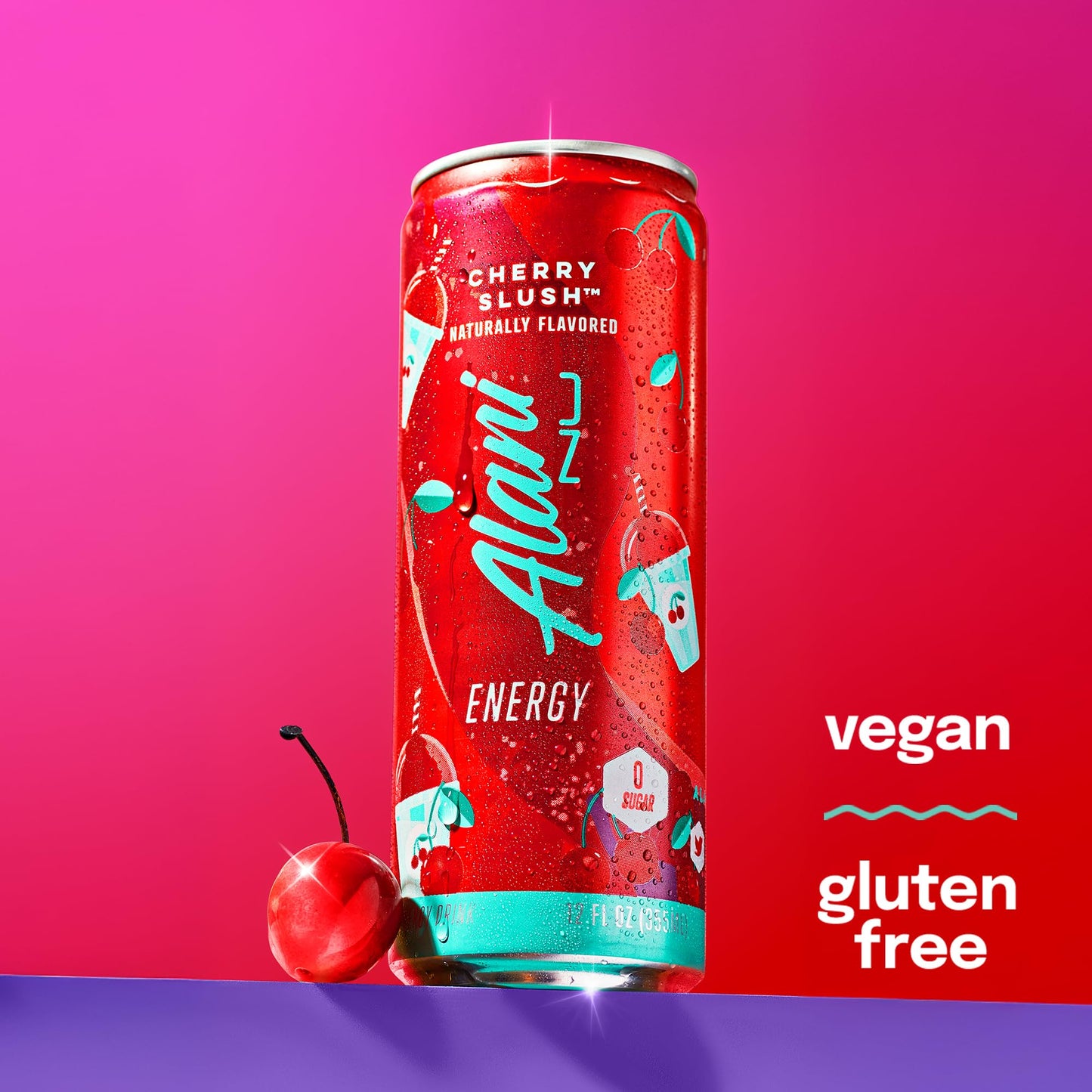 Alani Nu VARIETY PACK CHERRY TWIST, PINK SLUSH, ORANGE KISS Sugar Free, Low Calorie Energy Drinks, 200mg Caffeine, Biotin B Vitamins, Zero Sugar, 10 Calories, 12 Fl Oz Cans, 12 Pack