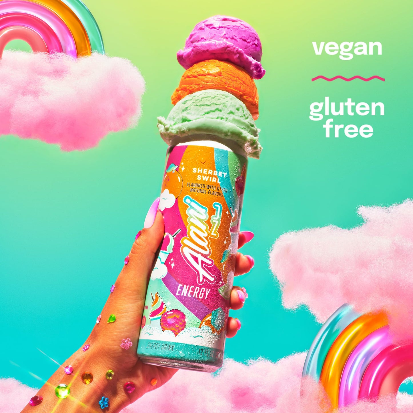 Alani Nu VARIETY PACK CHERRY TWIST, PINK SLUSH, ORANGE KISS Sugar Free, Low Calorie Energy Drinks, 200mg Caffeine, Biotin B Vitamins, Zero Sugar, 10 Calories, 12 Fl Oz Cans, 12 Pack