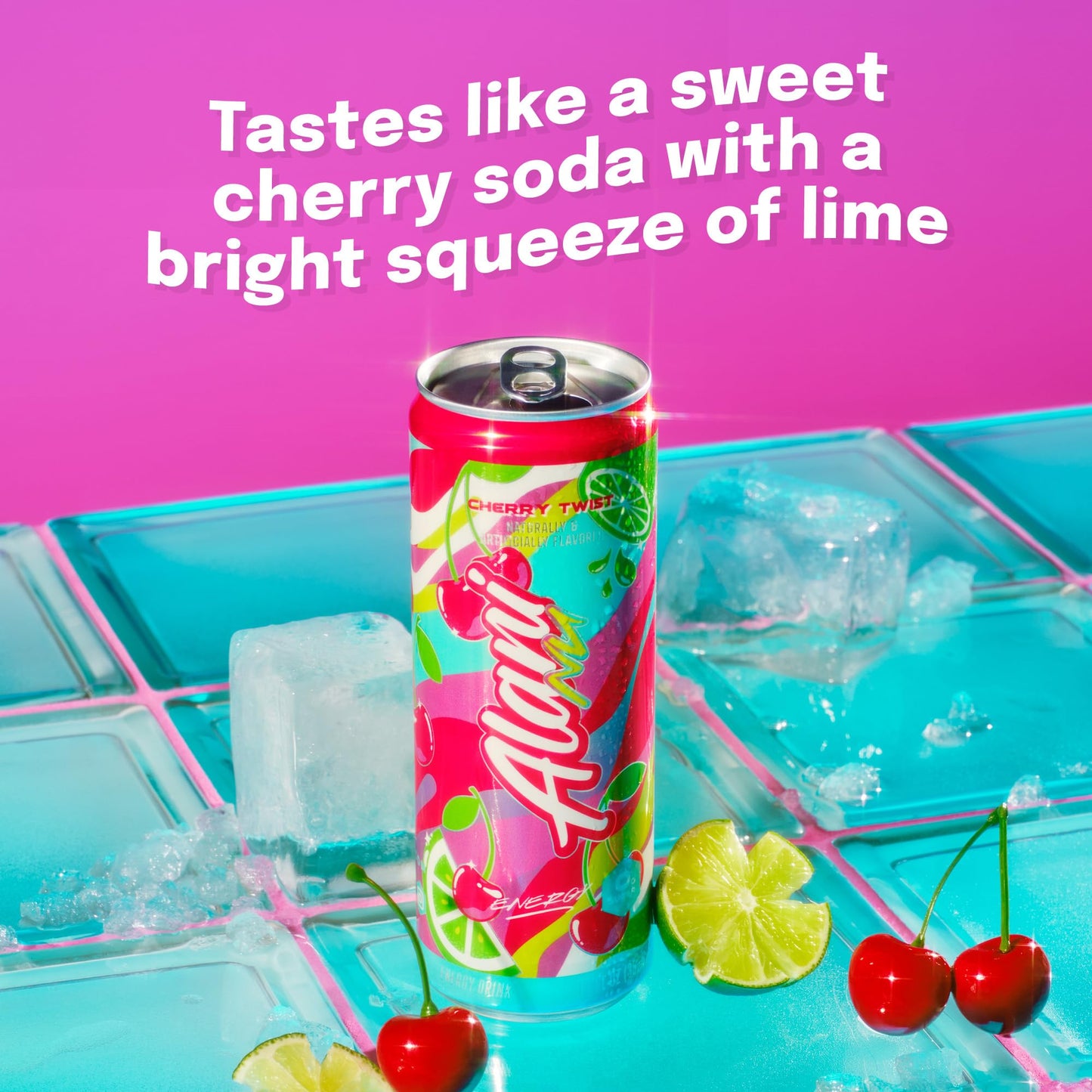 Alani Nu VARIETY PACK CHERRY TWIST, PINK SLUSH, ORANGE KISS Sugar Free, Low Calorie Energy Drinks, 200mg Caffeine, Biotin B Vitamins, Zero Sugar, 10 Calories, 12 Fl Oz Cans, 12 Pack