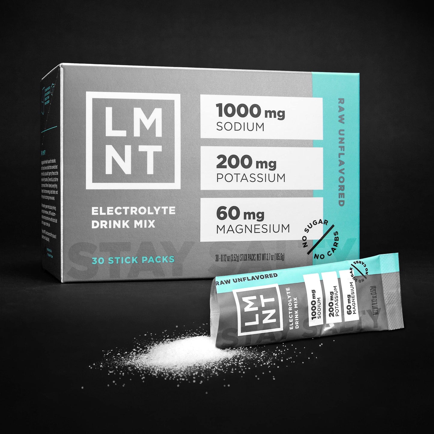 LMNT Zero Sugar Electrolytes - Raspberry Salt | Drink Mix | 30-Count
