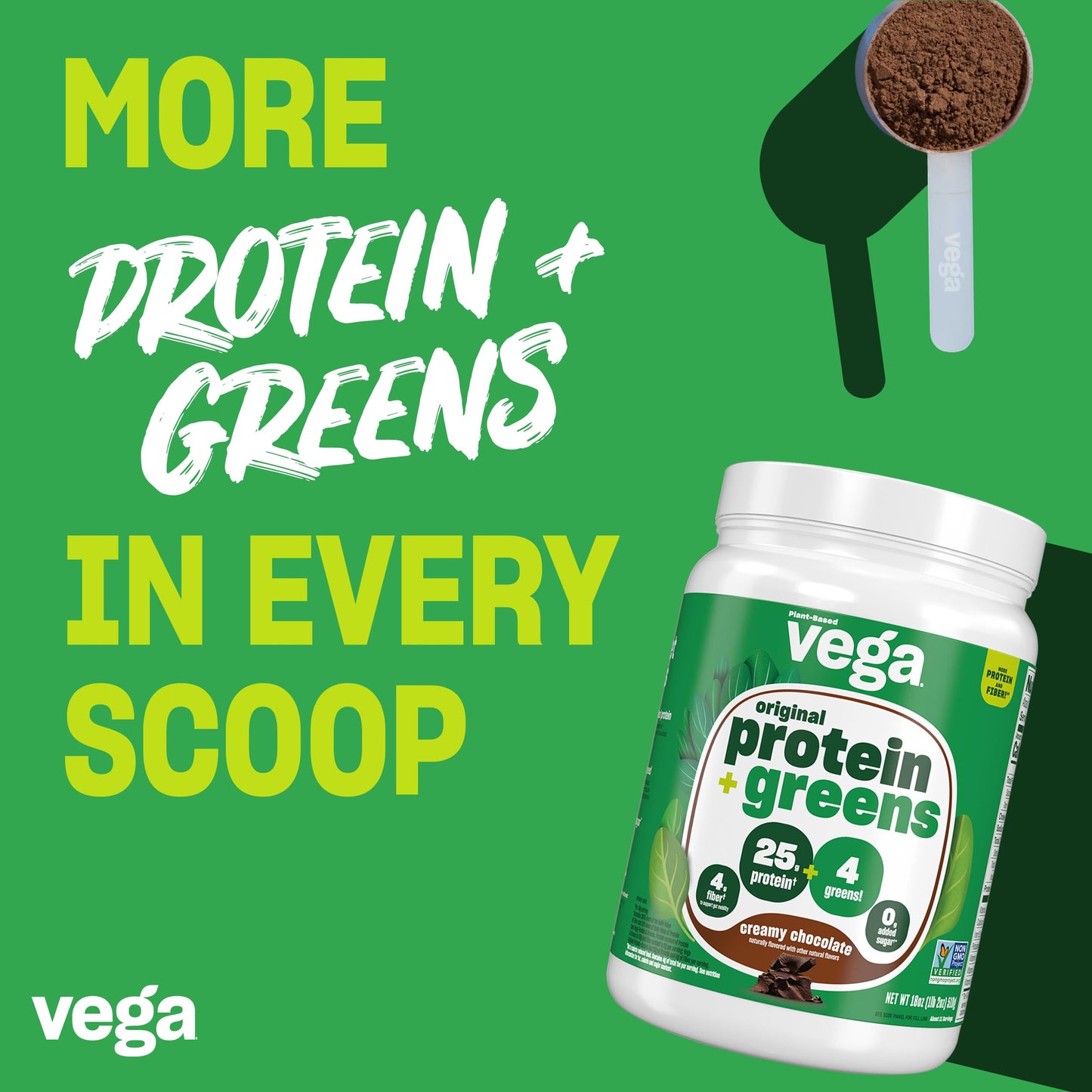 Vega Protein & Greens Powder, Chocolate, 28.7 Ounce