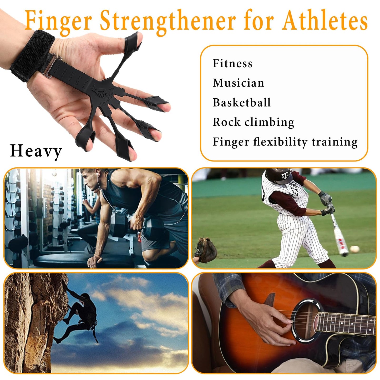 Grip Strength Trainer with Forearm Strengthener, Hand Grip Strengthener, Hand Extension Exerciser, Stress Relief Ball and Hand Grip Strengthener for Muscle Building and Injury Recover(5 PCS)
