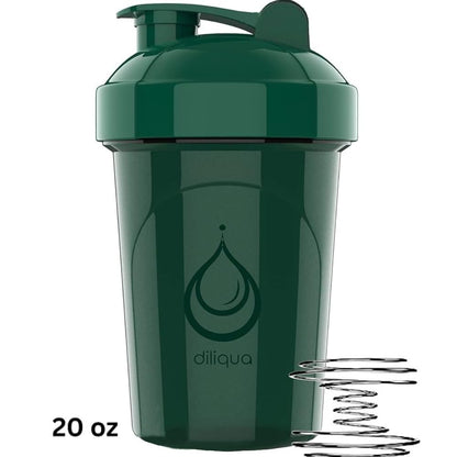 4 PACK, 20 oz Shaker Bottles for Protein Mixes | BPA-Free & Dishwasher Safe | 4 small protein shaker bottle | Shaker Cups for protein shakes | Blender Shaker Bottle Pack