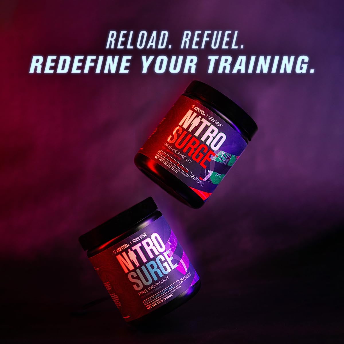 Jacked Factory NITROSURGE Pre Workout Supplement - for Energy, Instant Strength Gains, Clear Focus, Intense Pumps - Nitric Oxide Booster & Preworkout Powder with Beta Alanine - 30 Servings, Pineapple