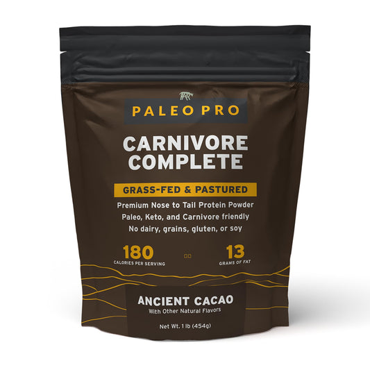 PaleoPro Carnivore Complete (Aztec Vanilla) Pastured & Cage-Free Protein, Grass-Fed Beef Tallow, Beef Organs | No Sugar, Soy, Grains or Net Carbs | Gluten Free. Paleo & Keto Macros (15 Servings)
