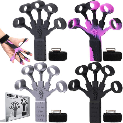 Grip Strength Trainer with Forearm Strengthener, Hand Grip Strengthener, Hand Extension Exerciser, Stress Relief Ball and Hand Grip Strengthener for Muscle Building and Injury Recover(5 PCS)