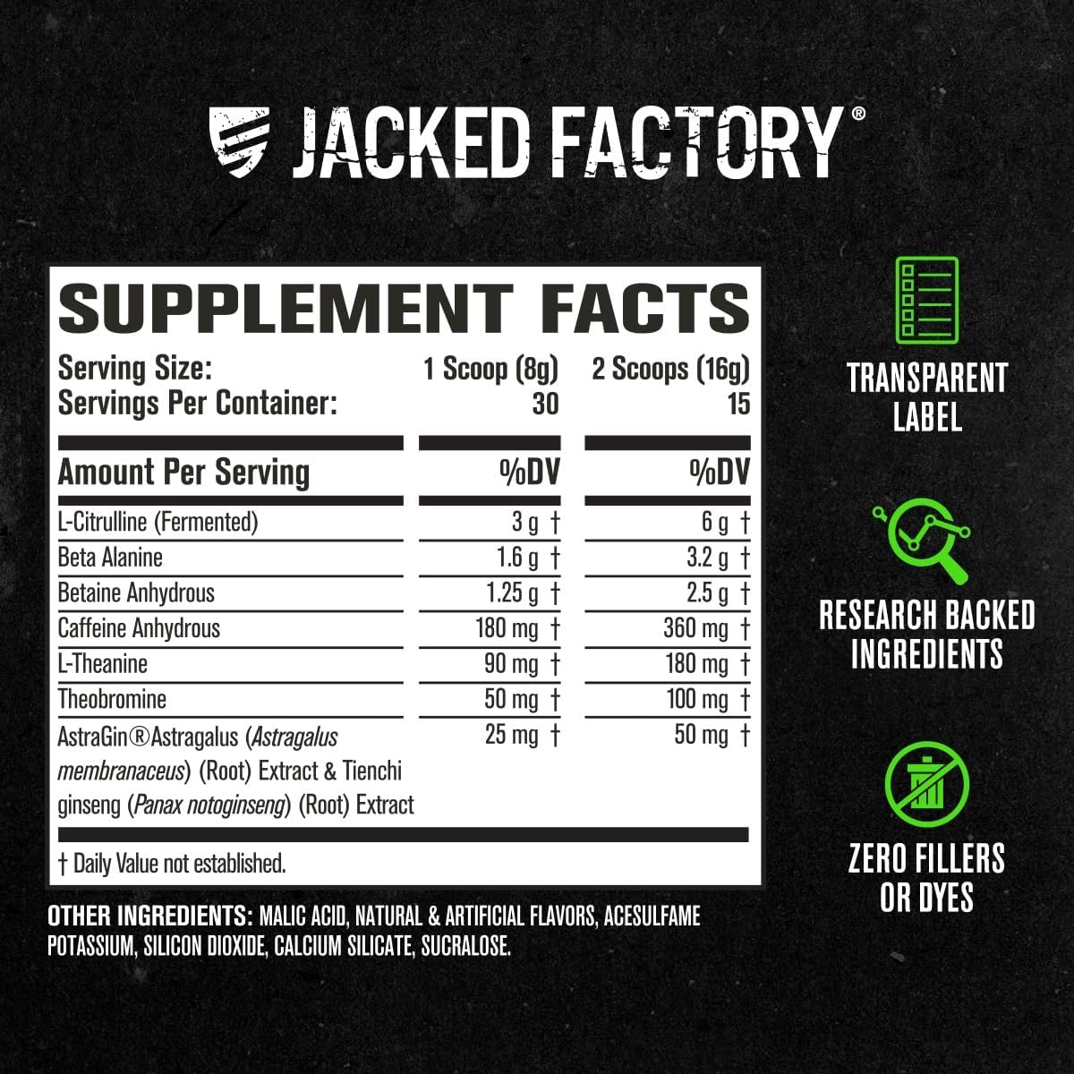 Jacked Factory NITROSURGE Pre Workout Supplement - for Energy, Instant Strength Gains, Clear Focus, Intense Pumps - Nitric Oxide Booster & Preworkout Powder with Beta Alanine - 30 Servings, Pineapple