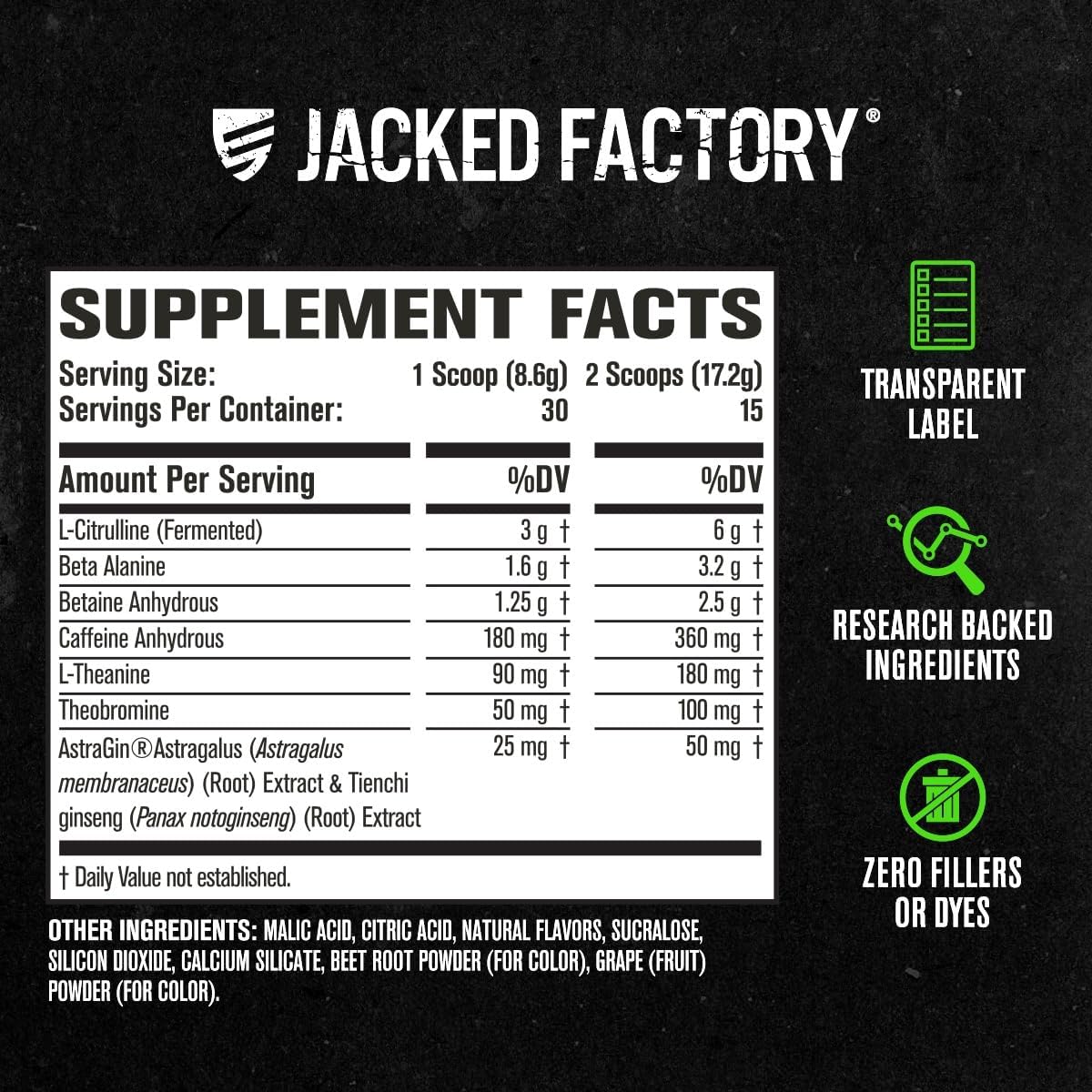 Jacked Factory NITROSURGE Pre Workout Supplement - for Energy, Instant Strength Gains, Clear Focus, Intense Pumps - Nitric Oxide Booster & Preworkout Powder with Beta Alanine - 30 Servings, Pineapple