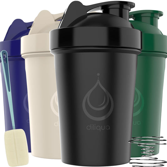 4 PACK, 20 oz Shaker Bottles for Protein Mixes | BPA-Free & Dishwasher Safe | 4 small protein shaker bottle | Shaker Cups for protein shakes | Blender Shaker Bottle Pack