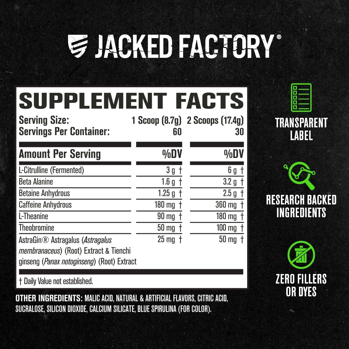 Jacked Factory NITROSURGE Pre Workout Supplement - for Energy, Instant Strength Gains, Clear Focus, Intense Pumps - Nitric Oxide Booster & Preworkout Powder with Beta Alanine - 30 Servings, Pineapple
